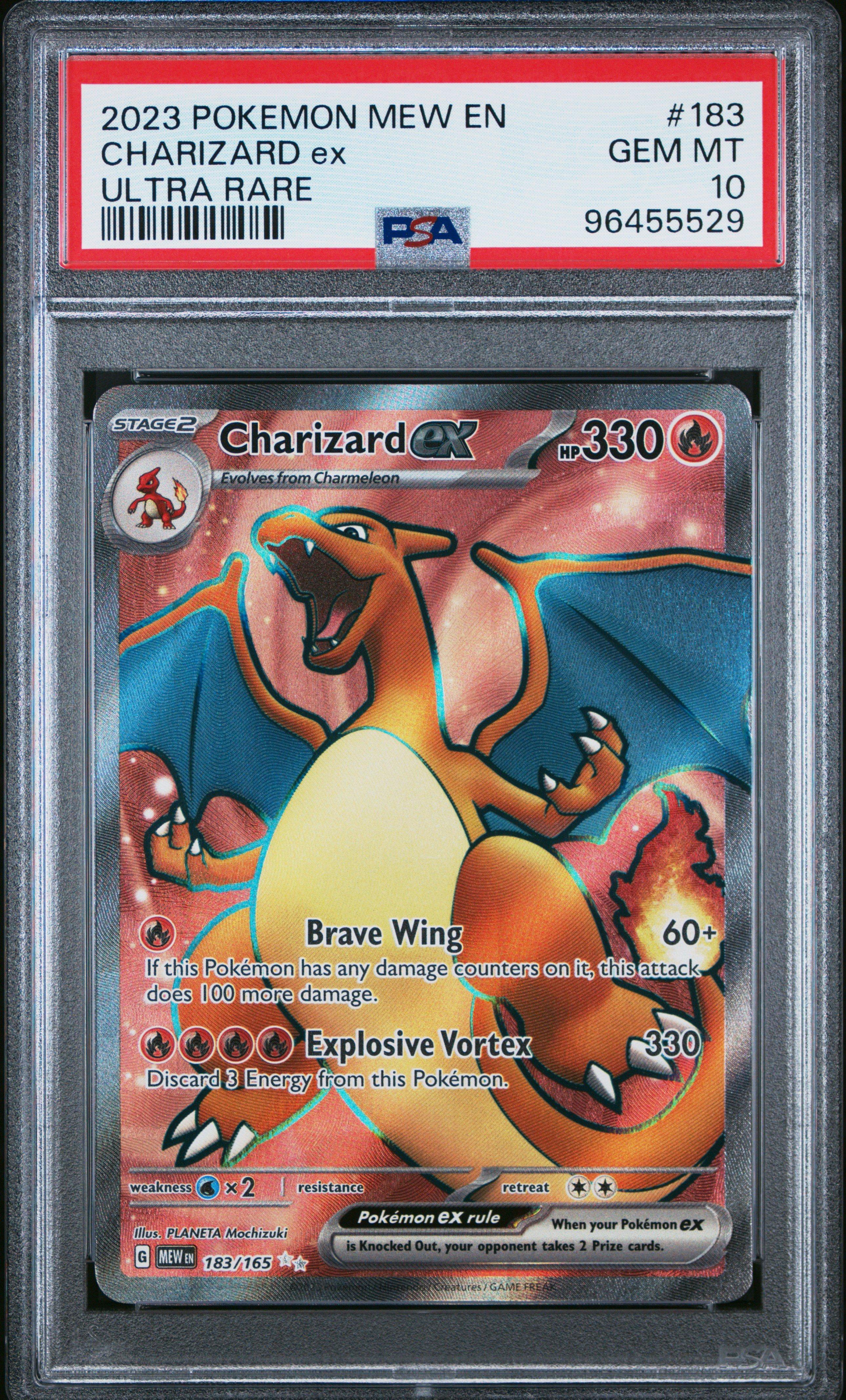 2023 Pokemon Mew En-151 183 Charizard Ex Ultra Rare PSA 10 Graded