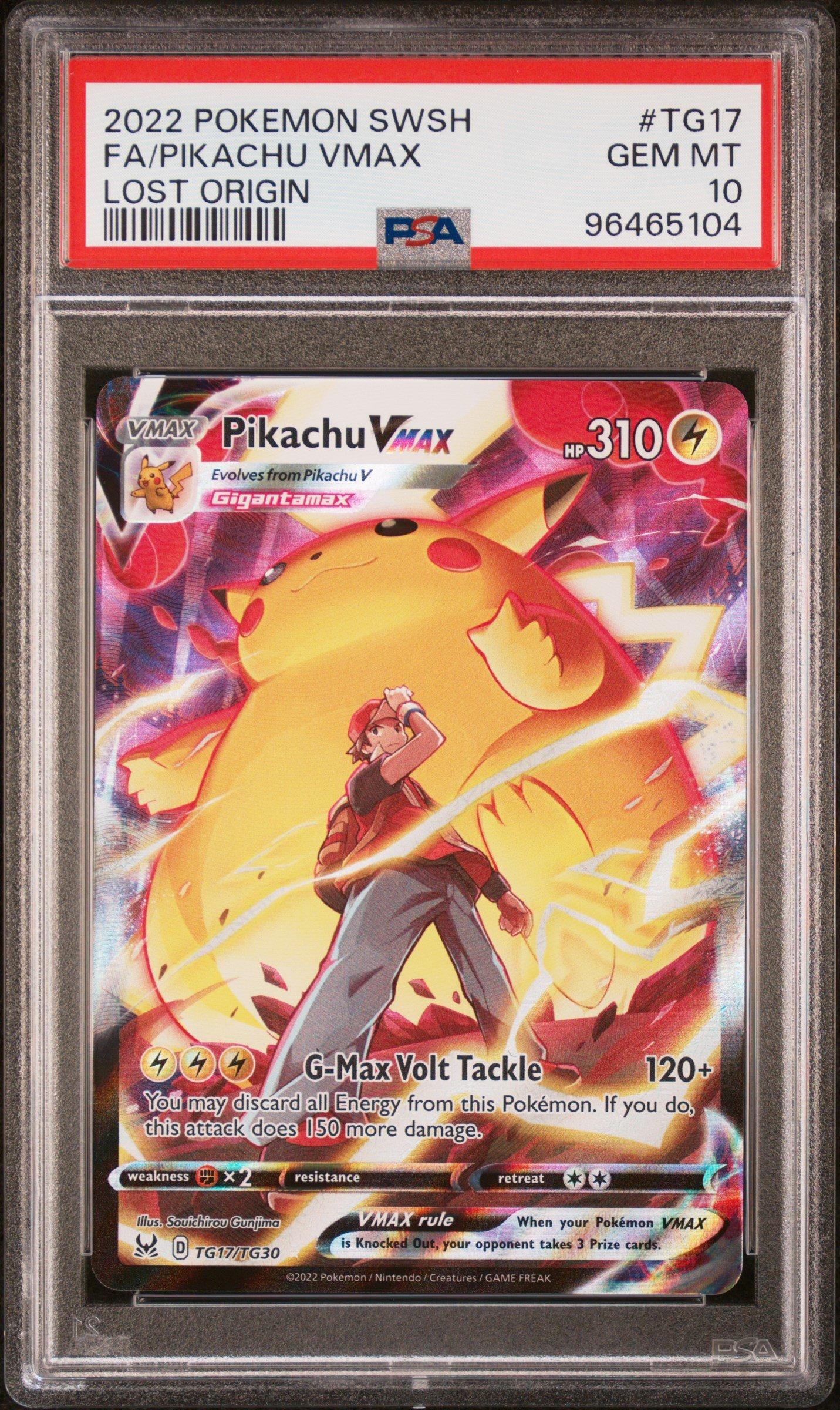 2022 Pokemon Sword & Shield Lost Origin Tg17 Full Art/pikachu Vmax