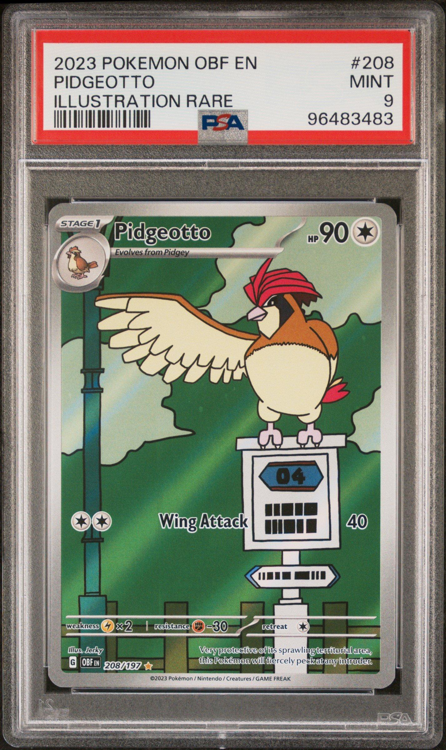 ぽめ⭐︎ 2023 Pokemon Obf En-obsidian Flames 208 Pidgeotto Illustration
