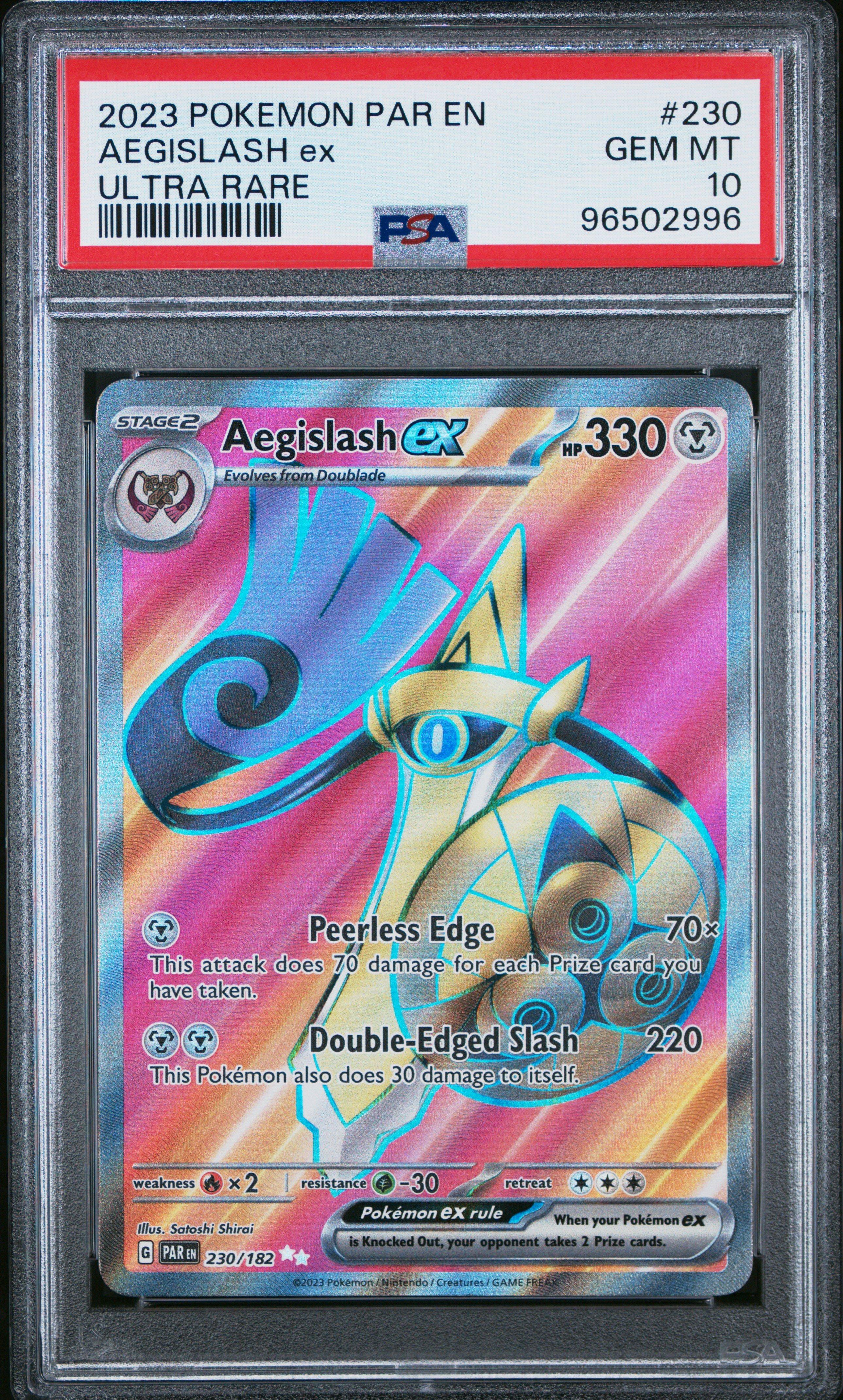 2023 Pokemon Par En-paradox Rift 230 Aegislash Ex Ultra Rare PSA 10 Graded  Card | GameStop