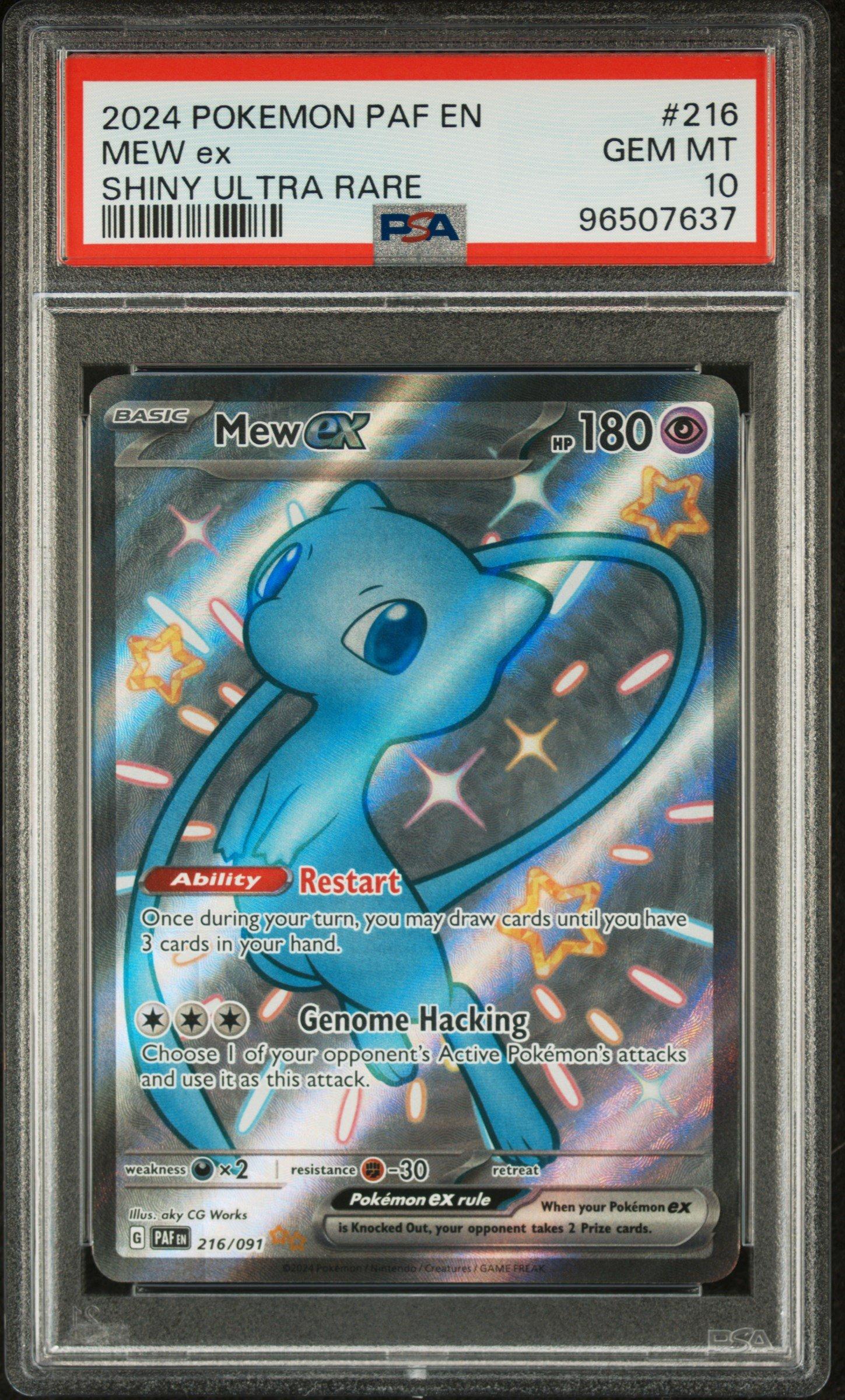 2024 Pokemon Paf En-paldean Fates 216 Mew Ex Shiny Ultra Rare PSA