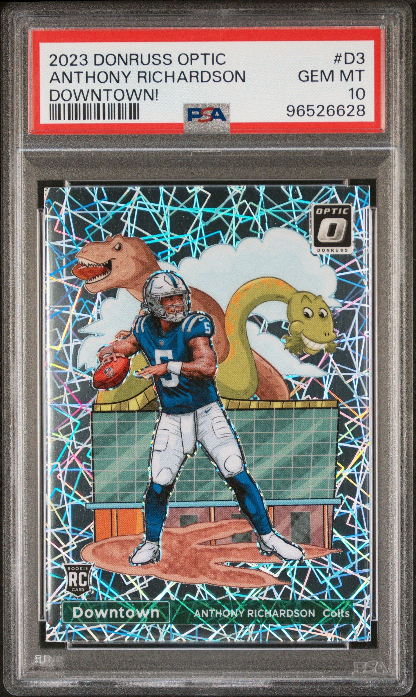 2023 Panini Donruss Optic Downtown! D3 Anthony Richardson PSA 10