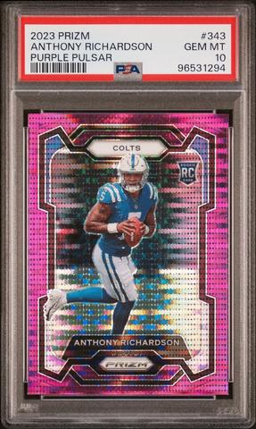 2023 Panini Prizm 343 Anthony Richardson Lazer Prizm PSA 10