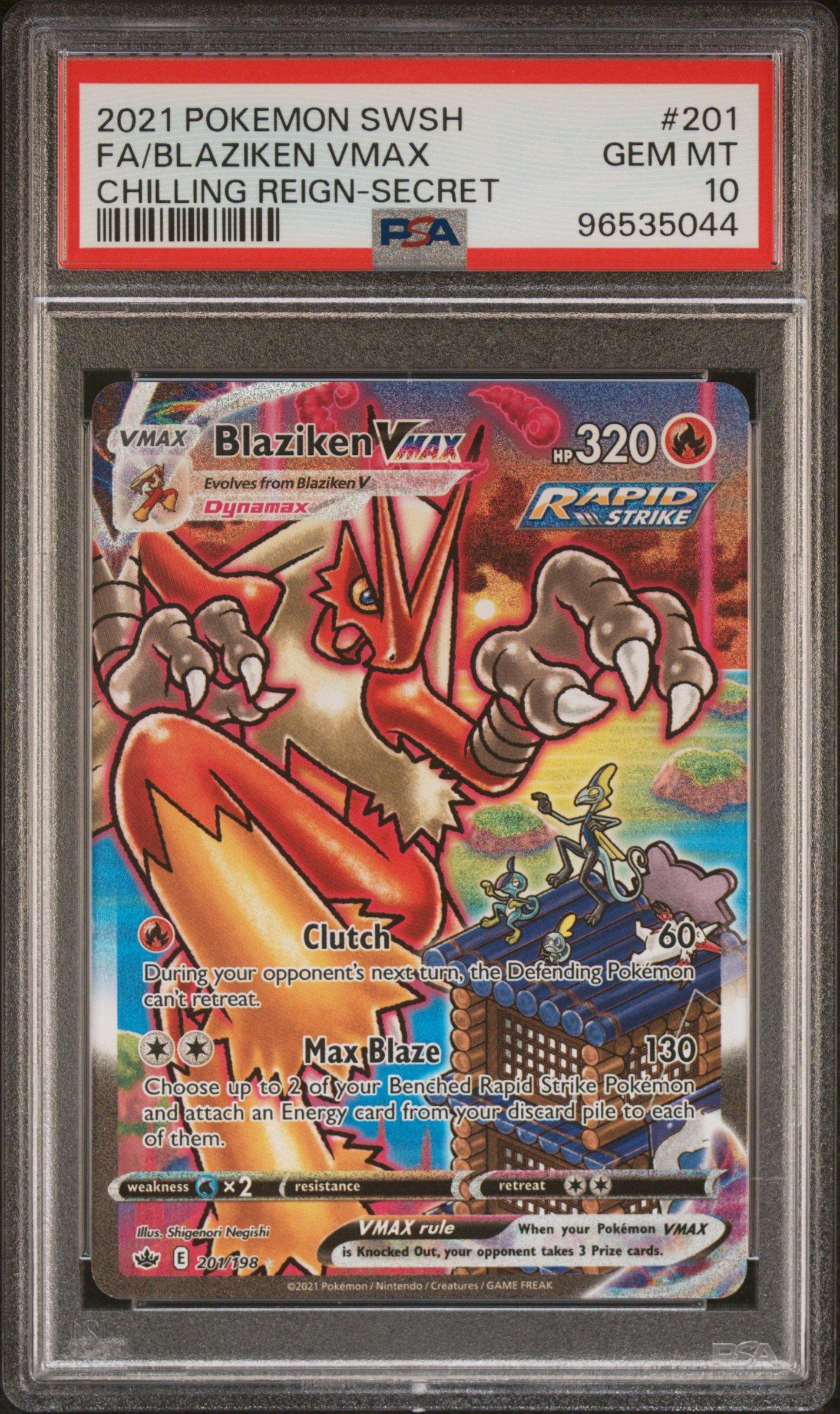 2021 Pokemon Sword & Shield Chilling Reign 201 Full Art/blaziken