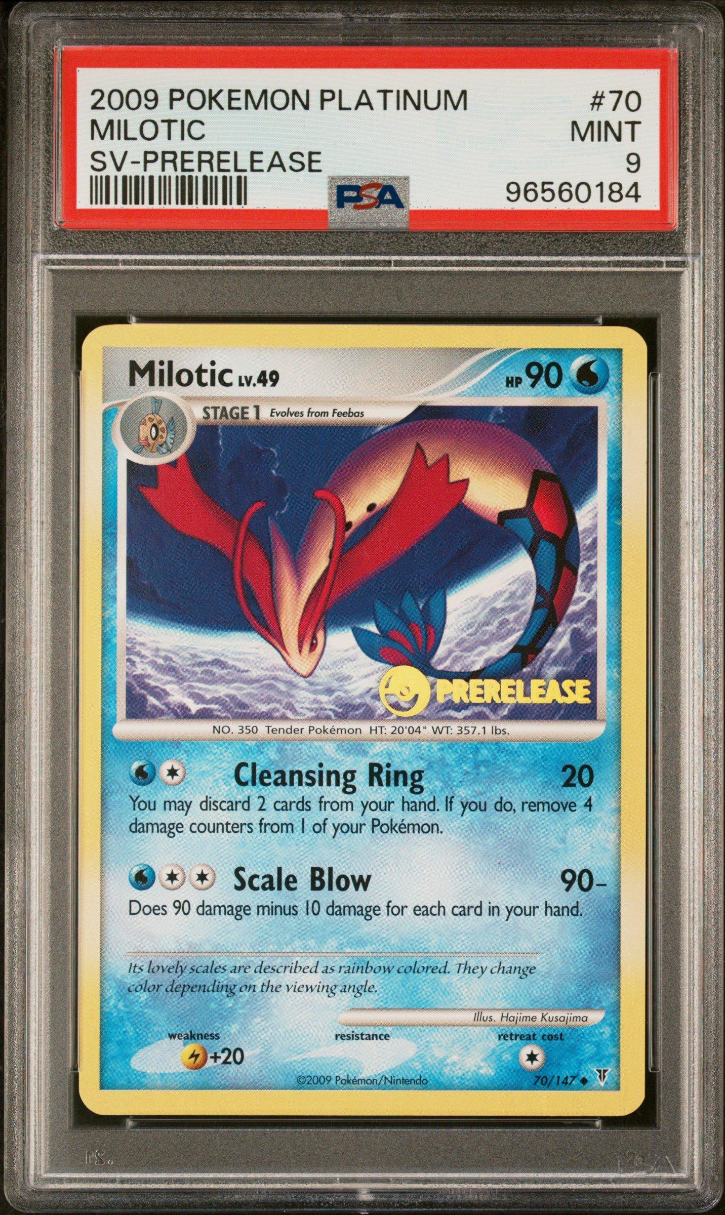 2009 Pokemon Platinum Supreme Victors 70 Milotic Prerelease PSA 9