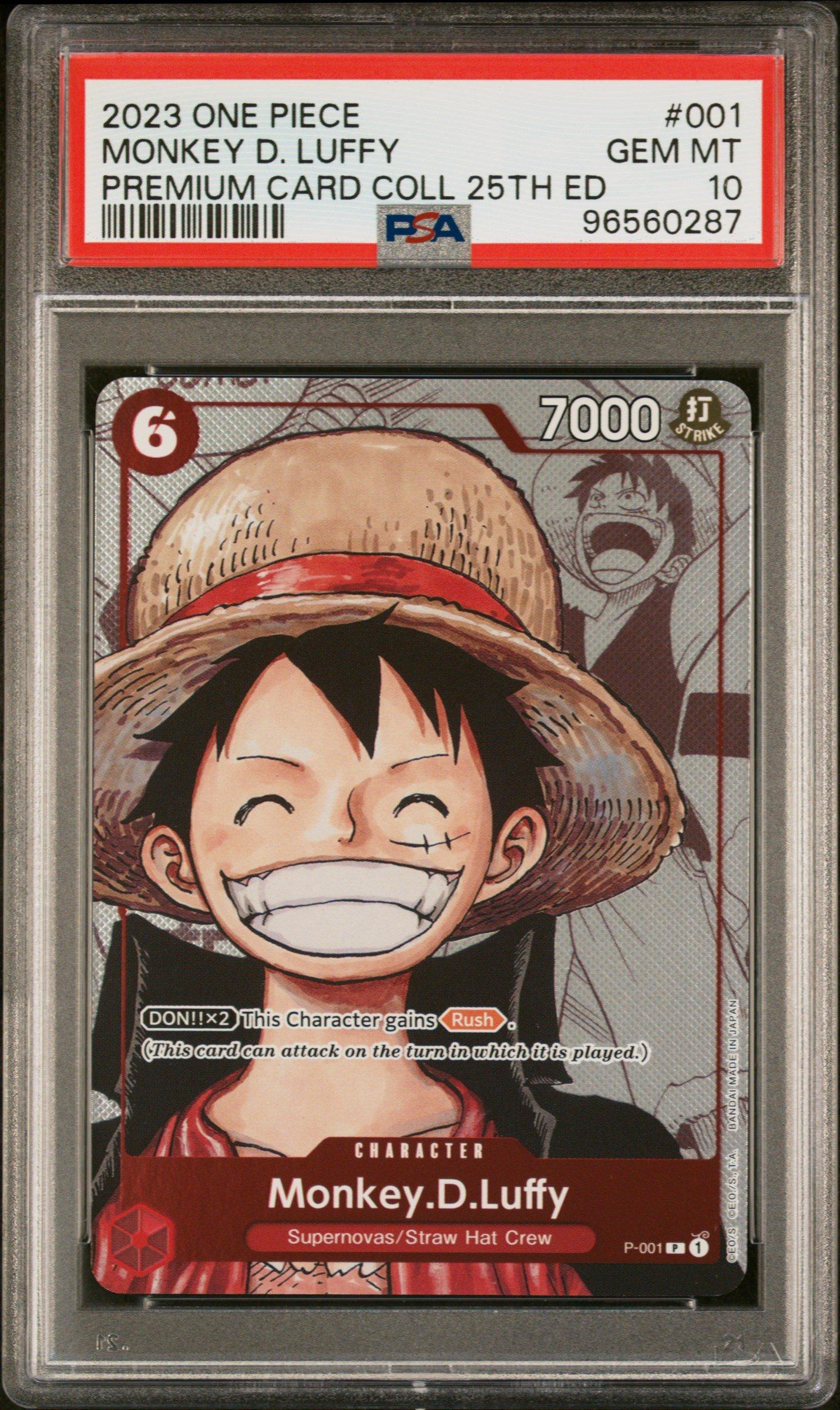 PSA10 25TH ANNIVERSARY LUFFY ルフィ 2023 One Piece Premium Bandai Premium Card Collection 25th Edition