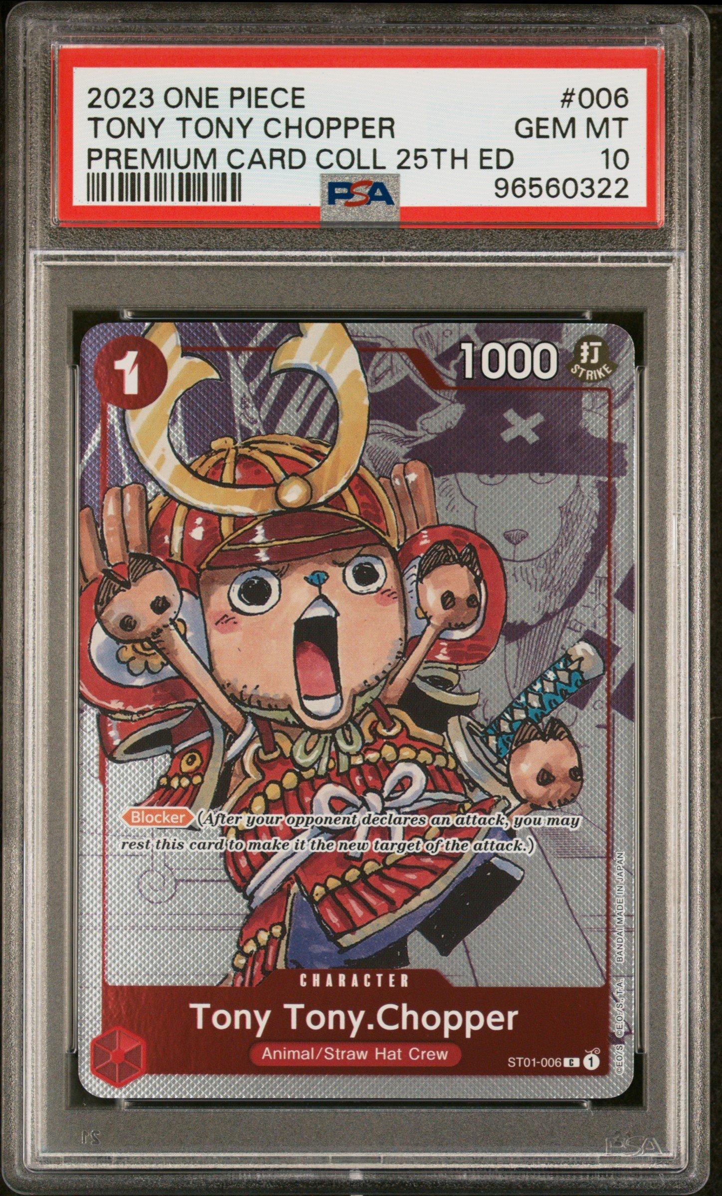 2023 One Piece Premium Bandai Premium Card Collection 25th Edition 006 Tony Tony Chopper PSA 10