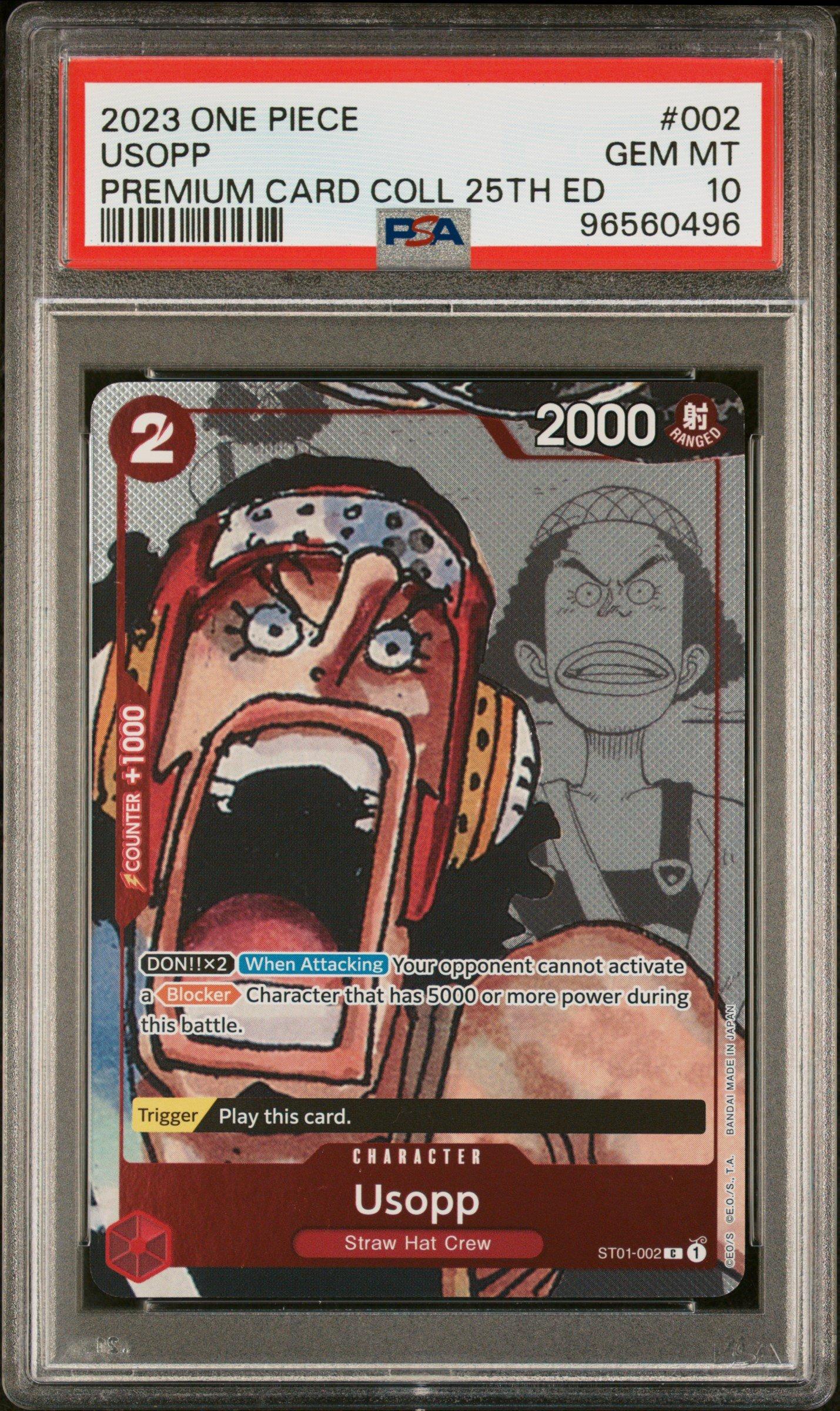 2023 One Piece Premium Card Collection 25th Edition 002 Usopp PSA