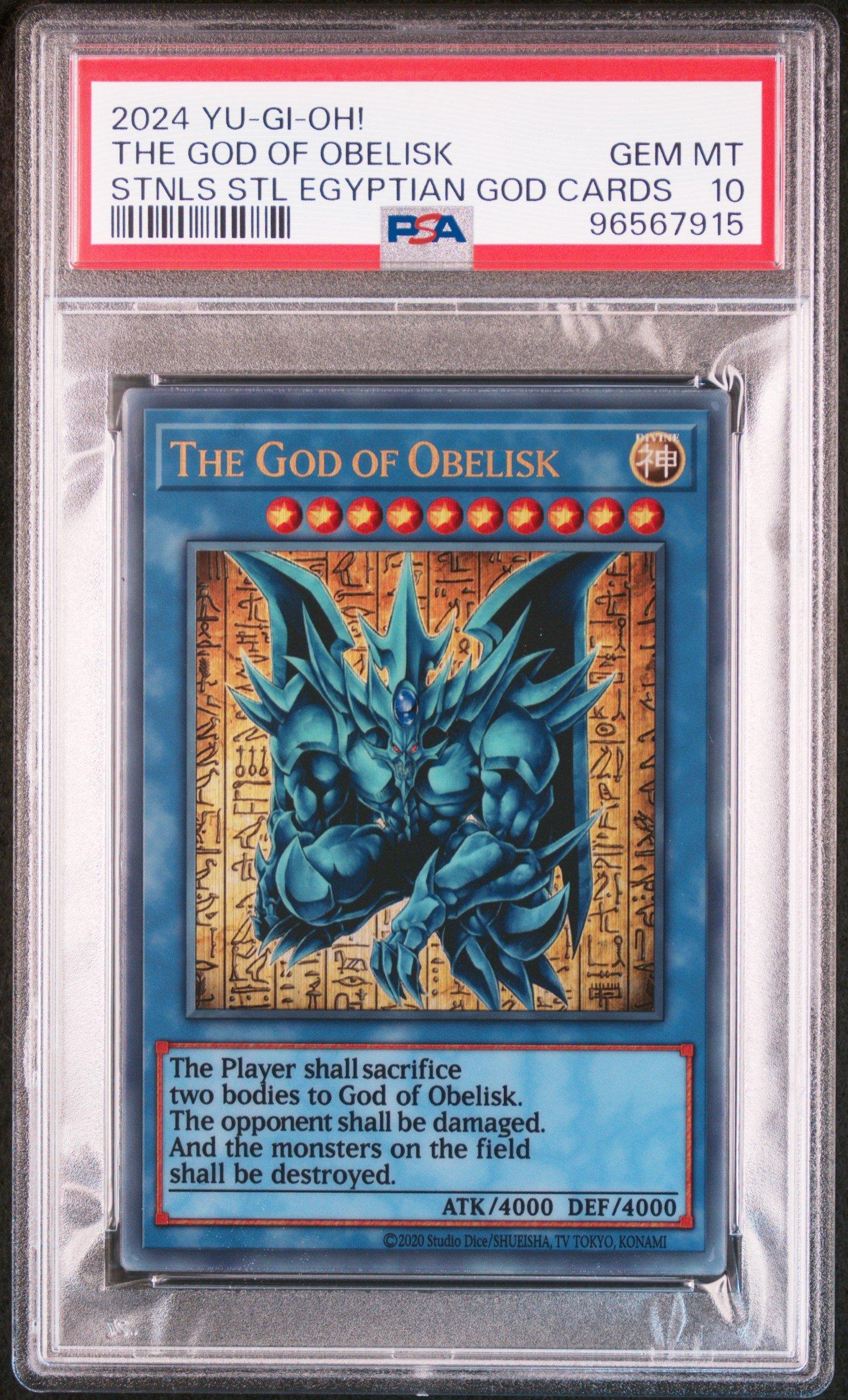 2024 Yu-gi-oh! Stainless Steel Egyptian God Cards The God Of