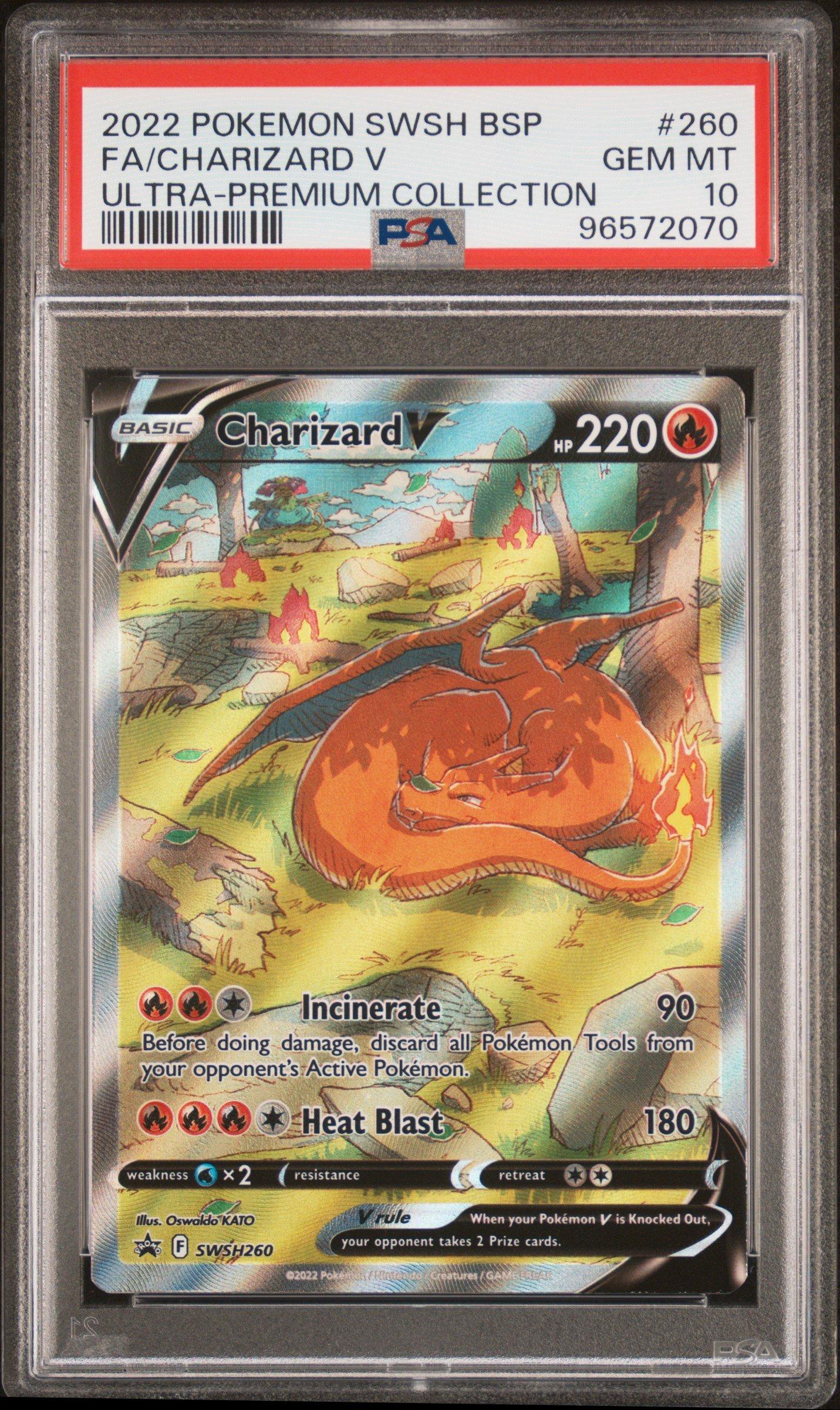 2022 Pokemon Swsh Black Star Promo 260 Full Art/charizard V Sword