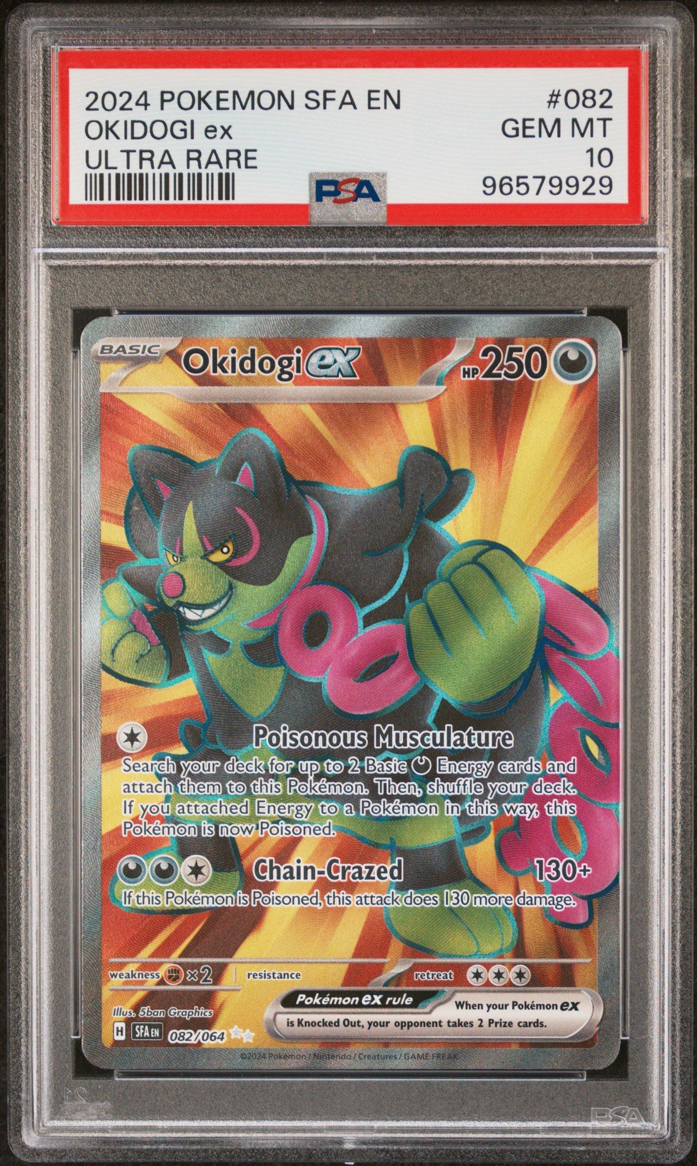 2024 Pokemon Sfa En-shrouded Fable 082 Okidogi Ex Ultra Rare PSA 10 Graded  Card | GameStop