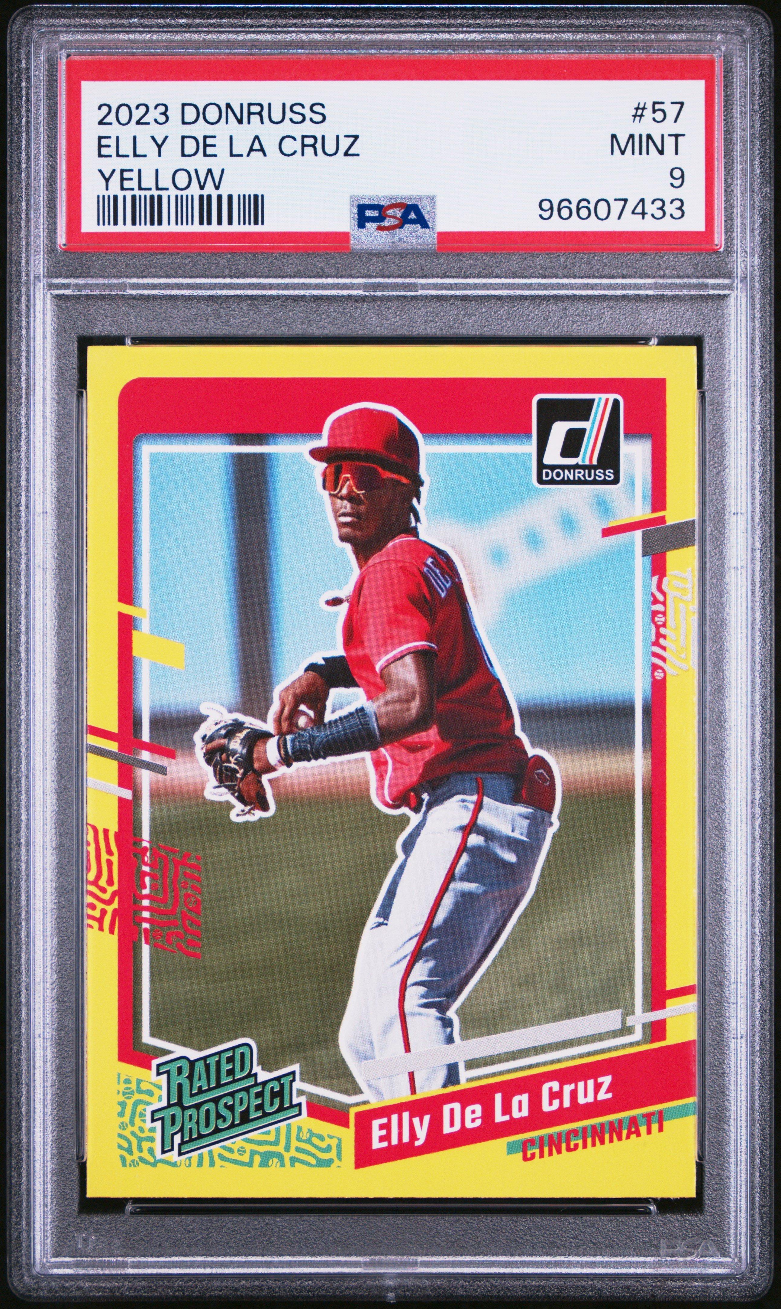 2023 Panini Donruss 57 Elly De La Cruz Yellow PSA 9