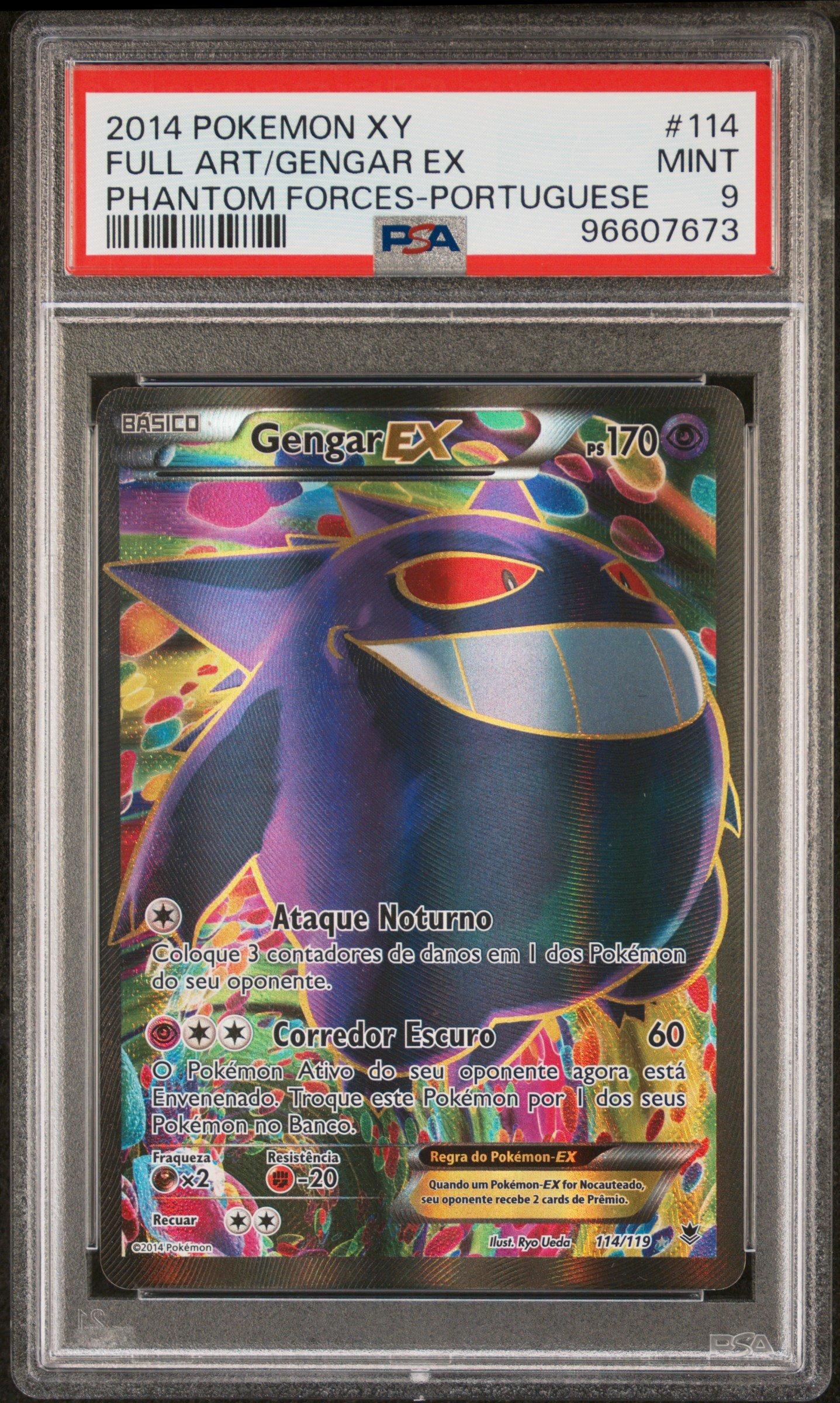 2014 Pokemon Xy Phantom Forces 114 Full Art/gengar Ex Portuguese