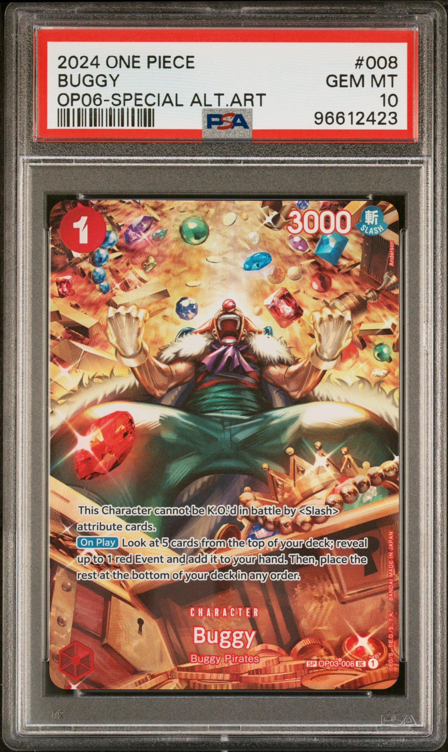 プ*ド様 2024 ONE PIECE JPN. BUGGY トレーディングカー 2024 One Piece Op06-wings Of The Captain 008 Buggy Special