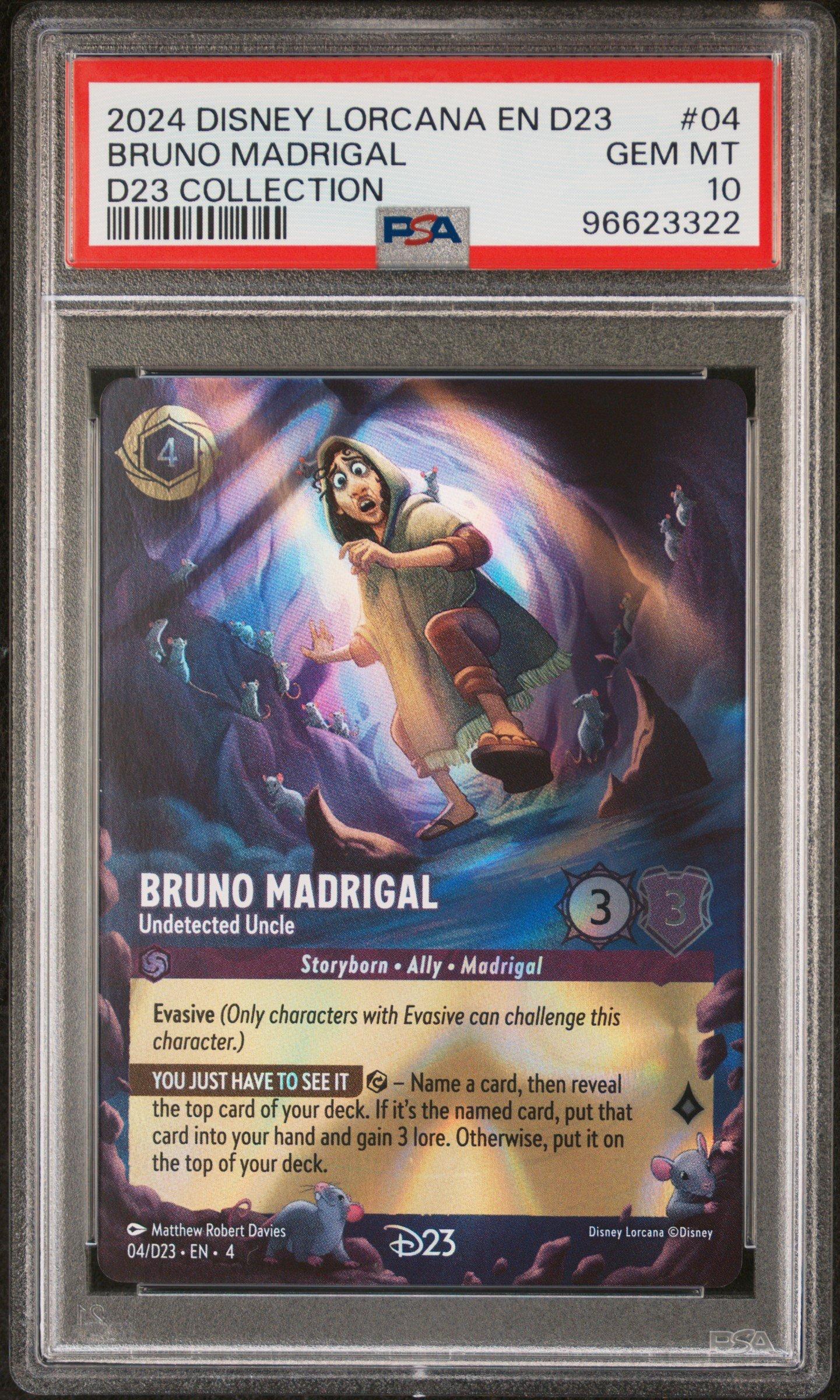 ロルカナ　ブルーノマドリガル　d23　PSA10 2024 Disney Lorcana En D23-d23 Expo Promo 04 Bruno Madrigal