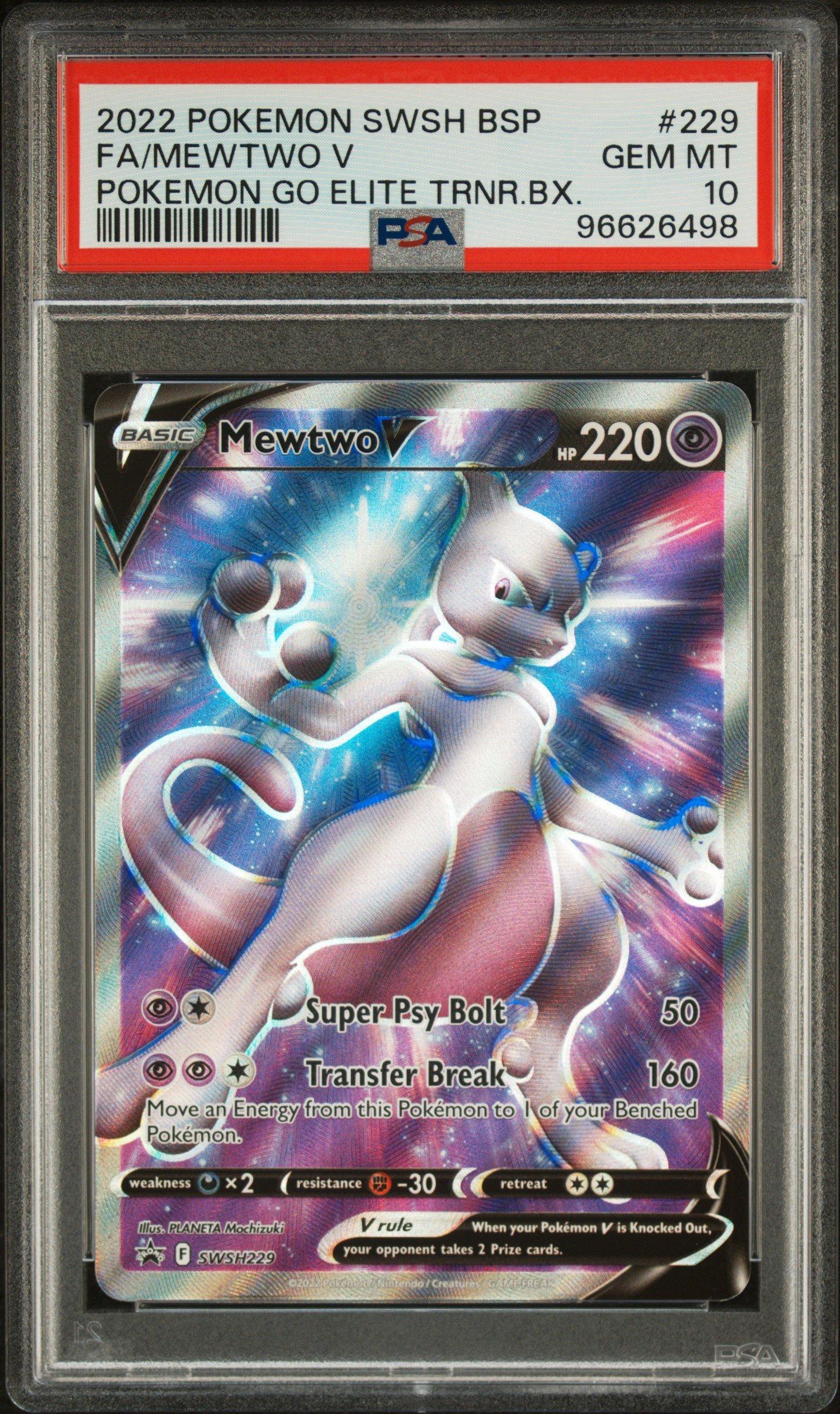 2022 Pokemon Swsh Black Star Promo 229 Full Art/mewtwo V Pokemon