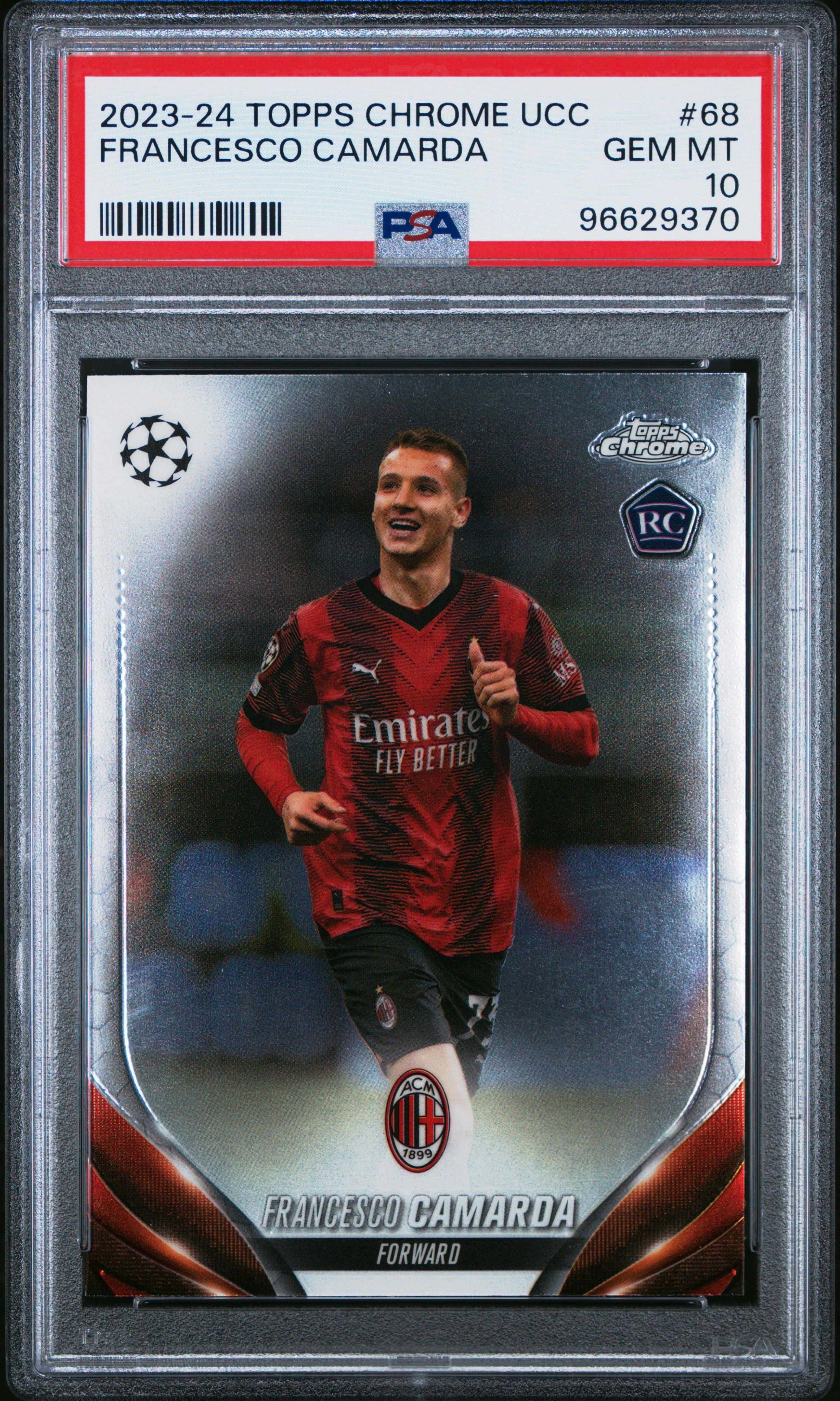 2023-24 Topps Chrome Uefa Club Competitions 68 Francesco Camarda 