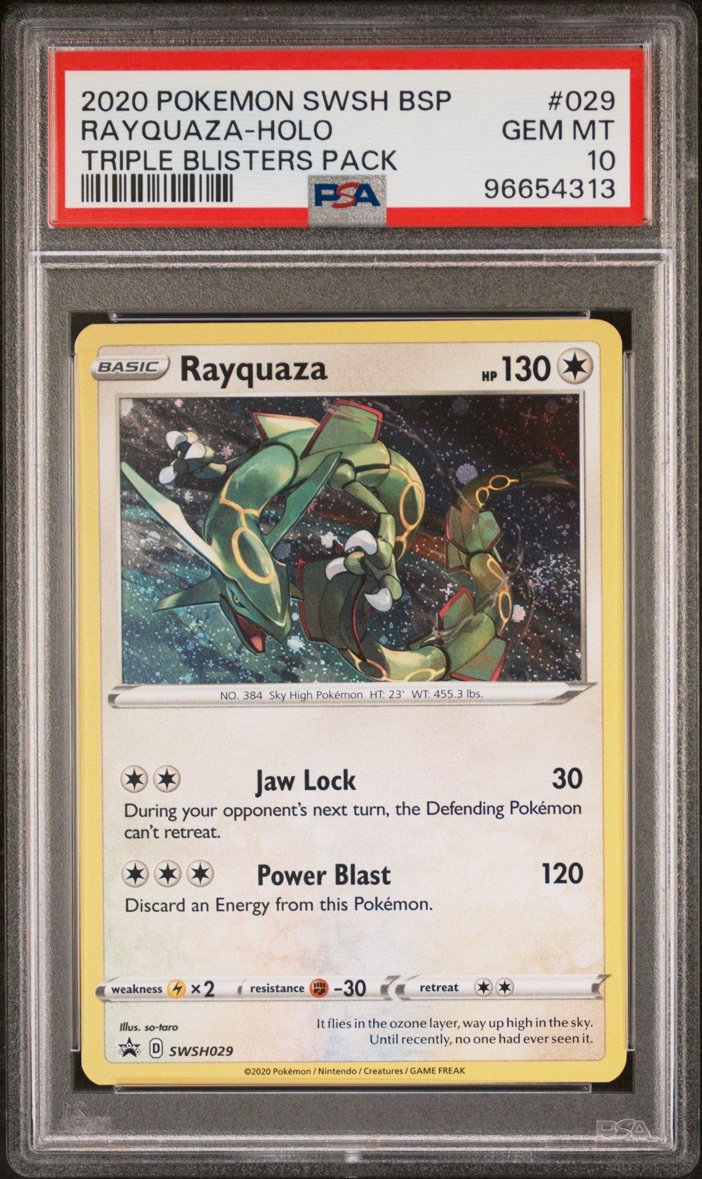 2020 Pokemon Swsh Black Star Promo 029 Rayquaza-holo Triple