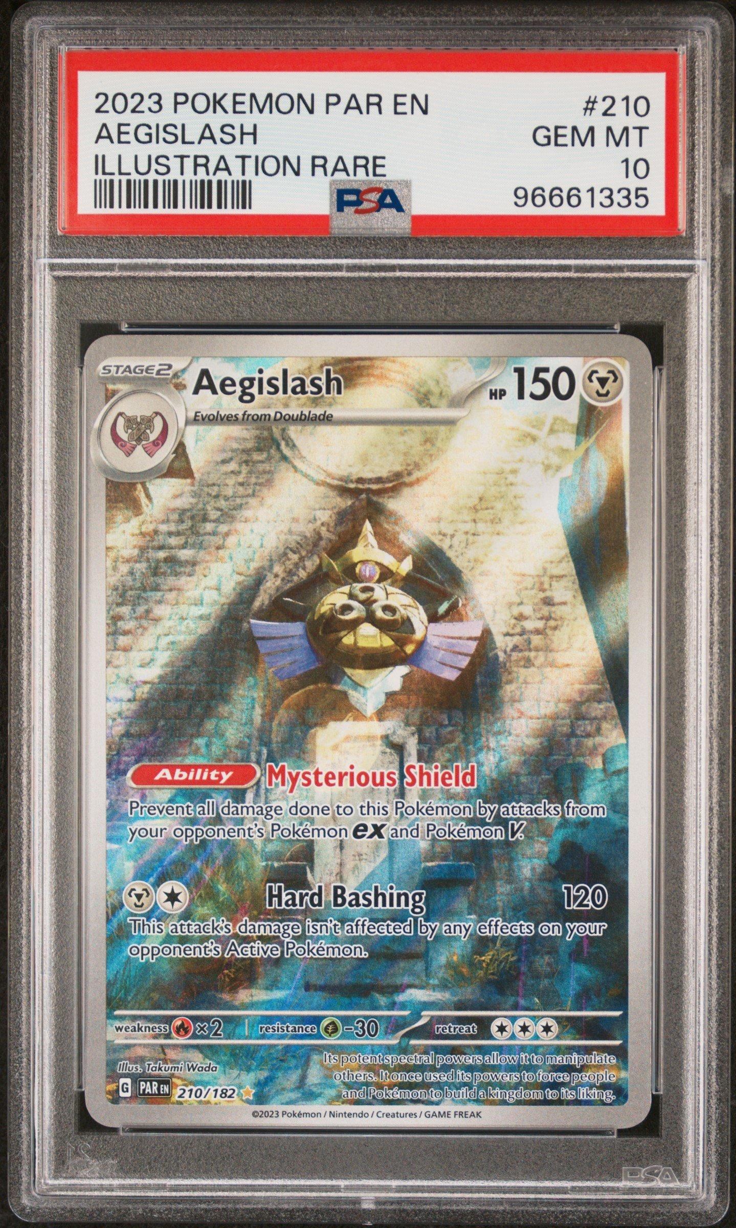 2023年 エルスぺス・レズプレンデント プロモカード　PSA10 2023 Pokemon Par En-paradox Rift 210 Aegislash Illustration Rare