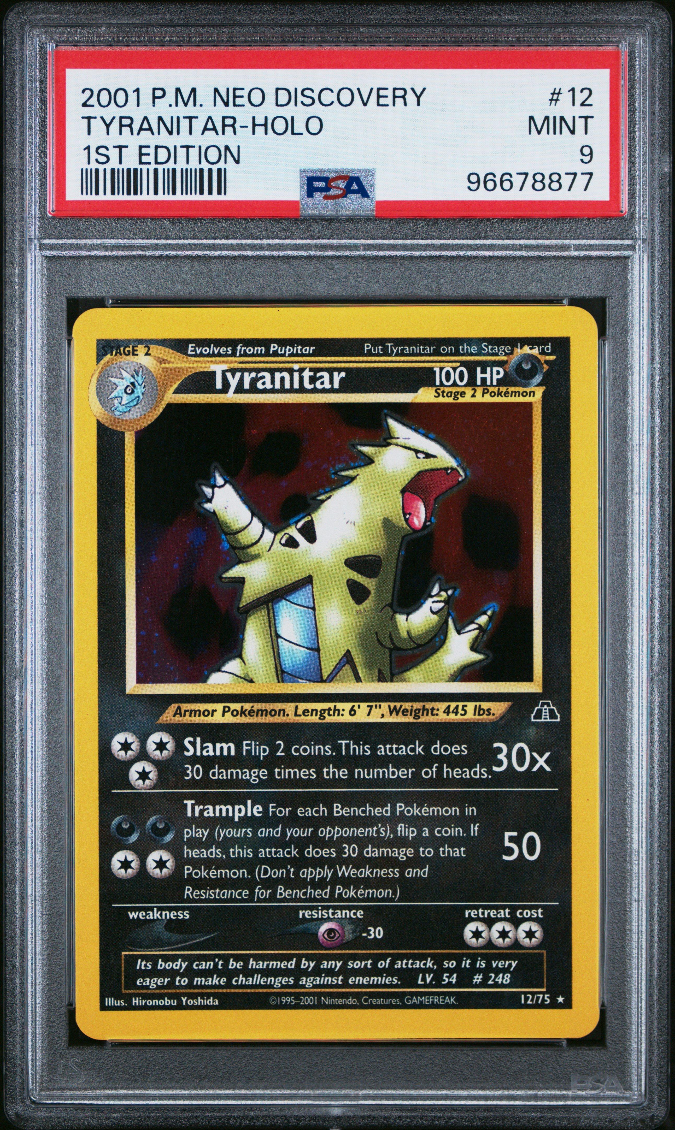 2001 Pokemon Neo Discovery 12 Tyranitarholo 1st Edition PSA 9 GameStop