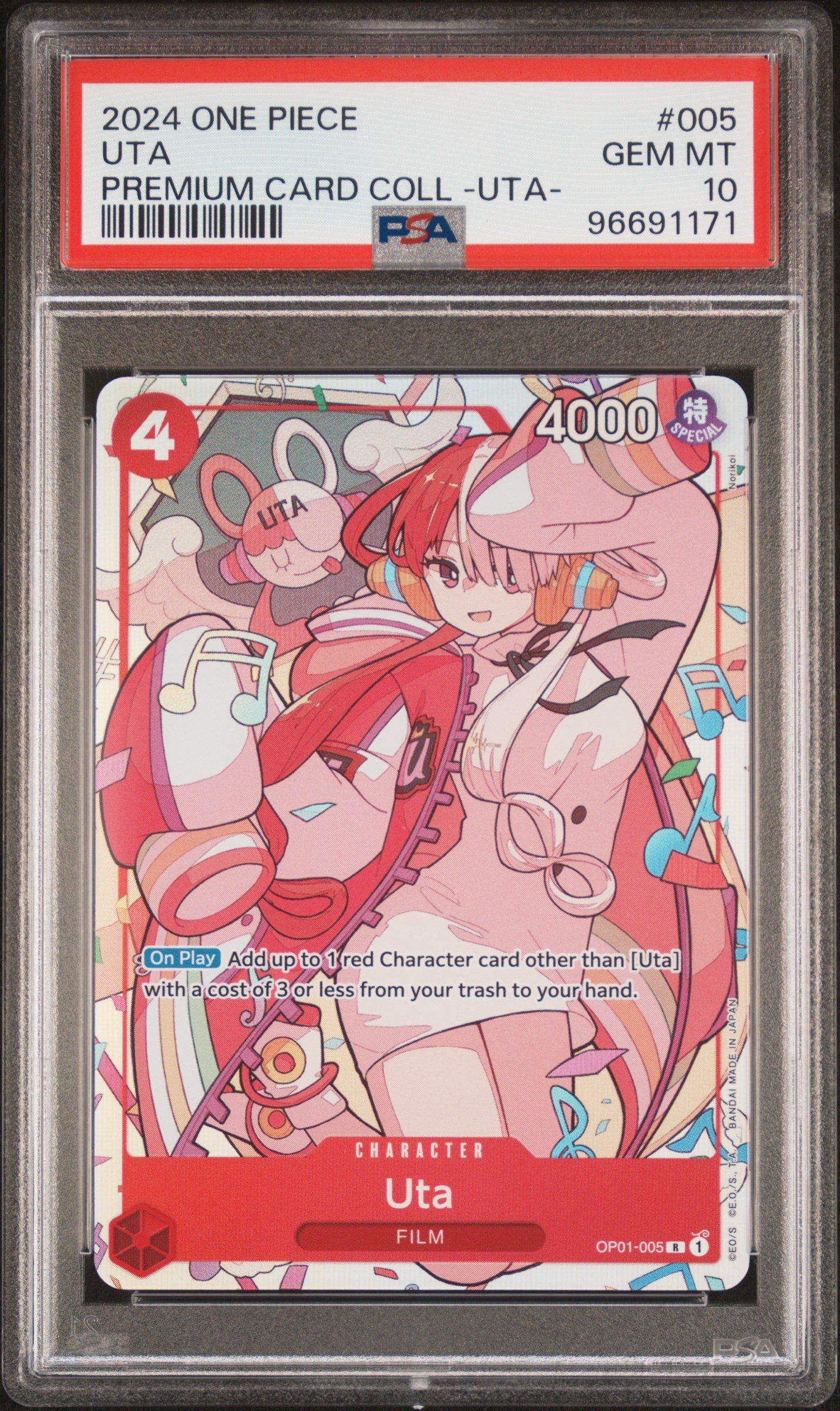 2024 One Piece Premium Card Collection uta 005 Uta PSA 10 GameStop