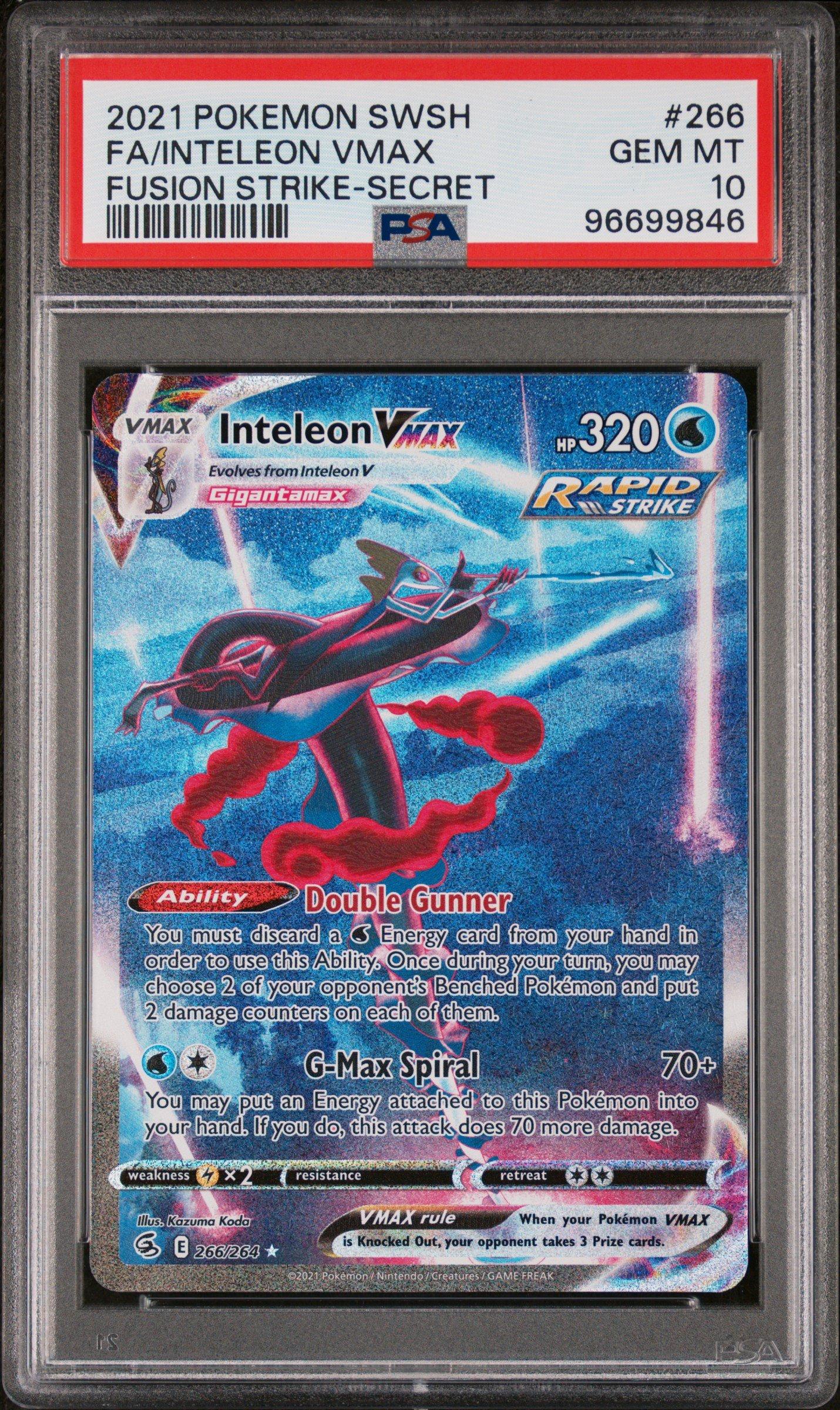 2021 Pokemon Sword & Shield Fusion Strike 266 Full Art/inteleon