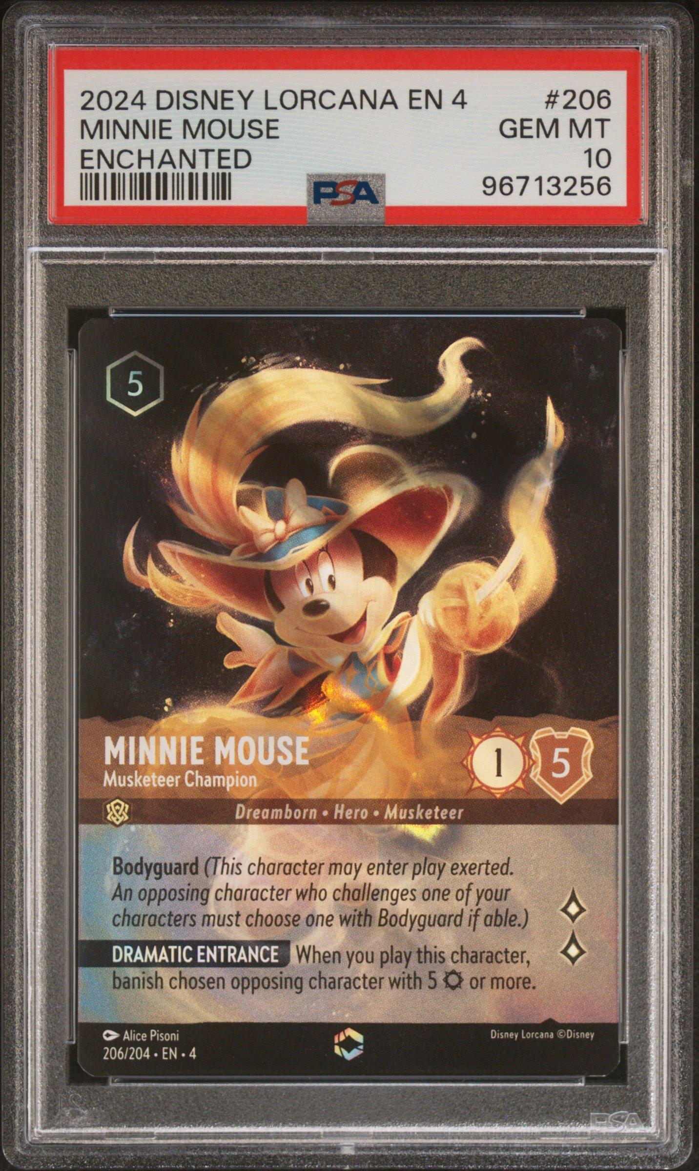 LORCANA ロルカナ enchanted ミニー PSA10 2024 Disney Lorcana En 4-ursula's Return 206 Minnie Mouse