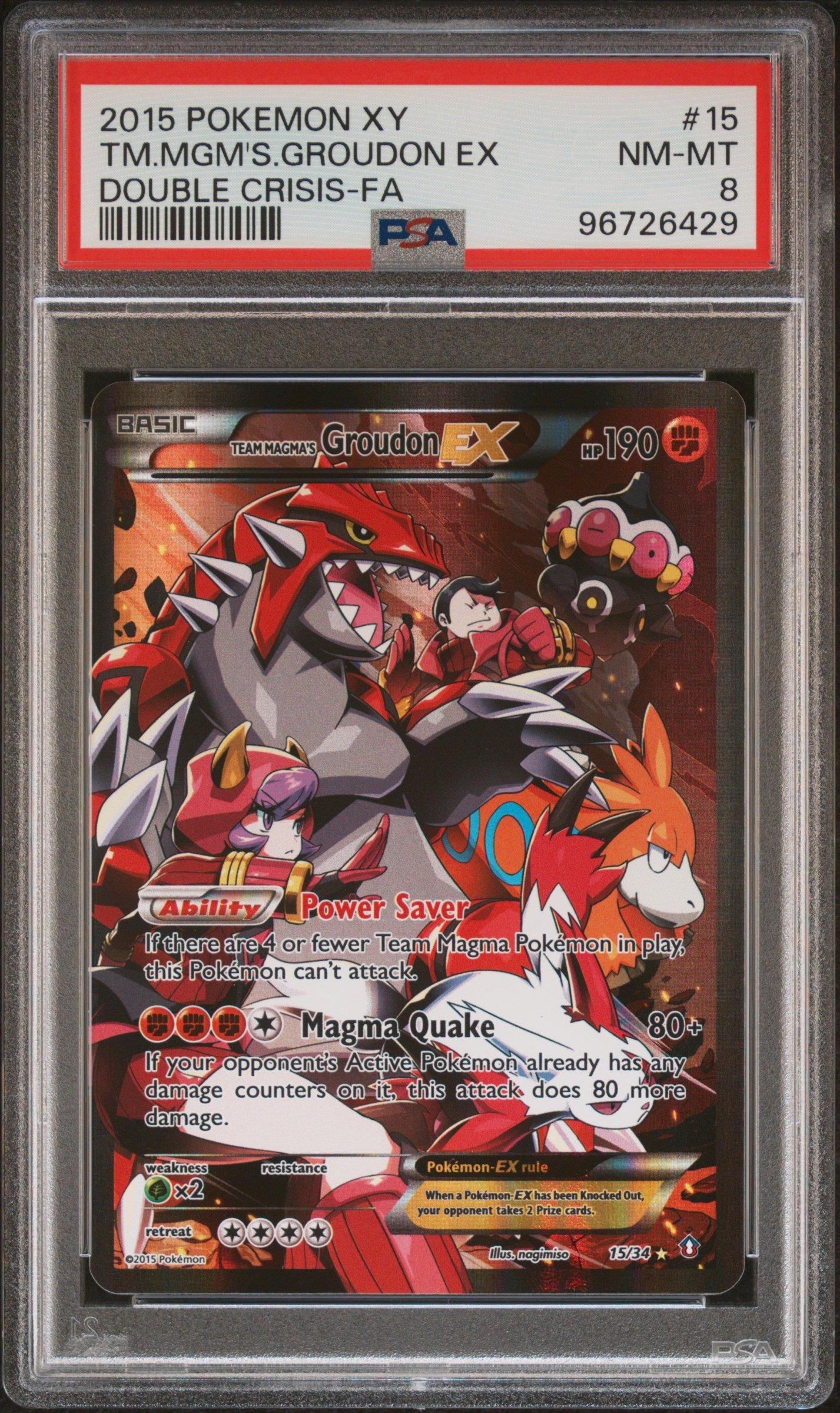 2015 Pokemon Xy Double Crisis 15 Full Art/team Magma's Groudon Ex