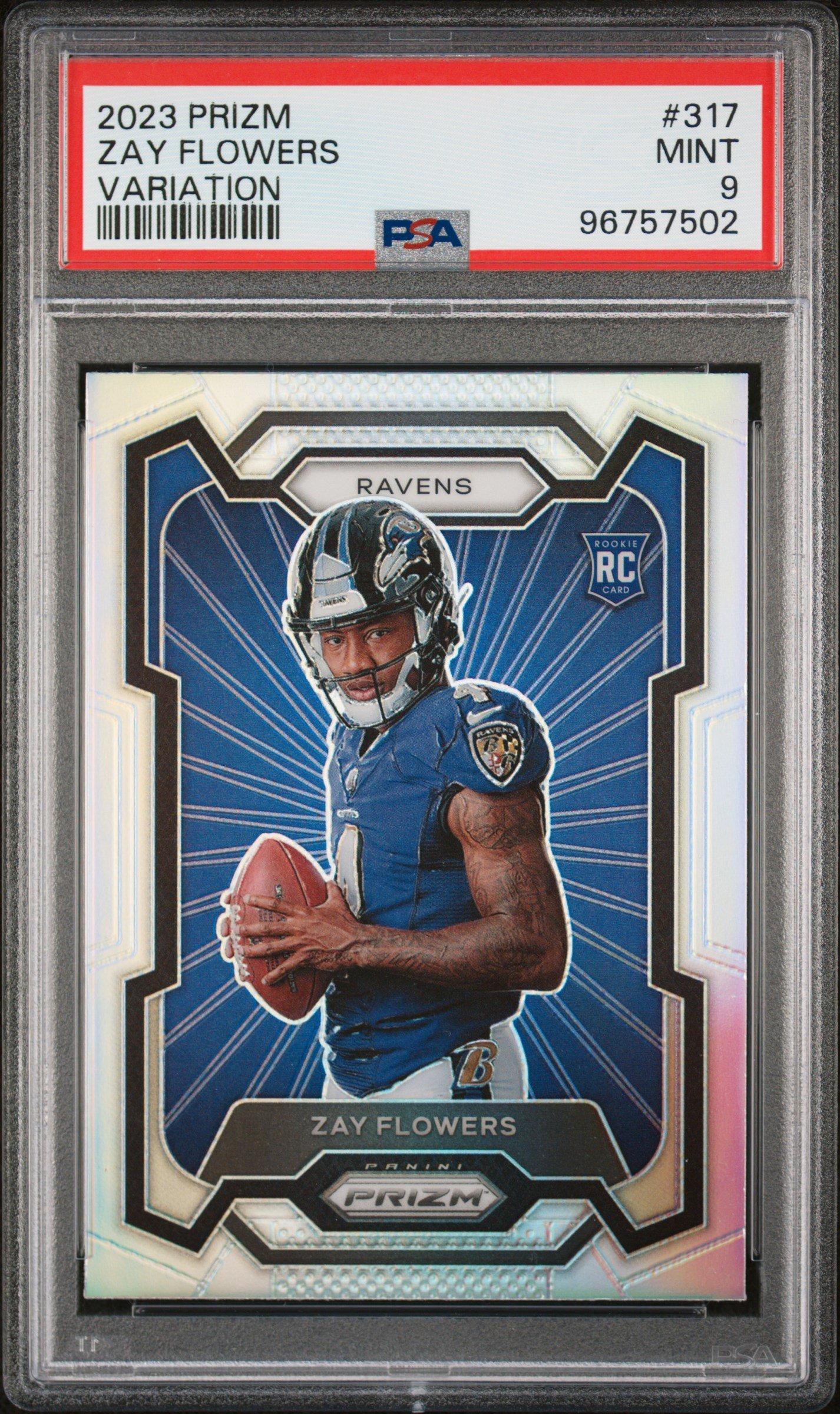 2023 Panini Prizm 317 Zay Flowers Variation PSA 9