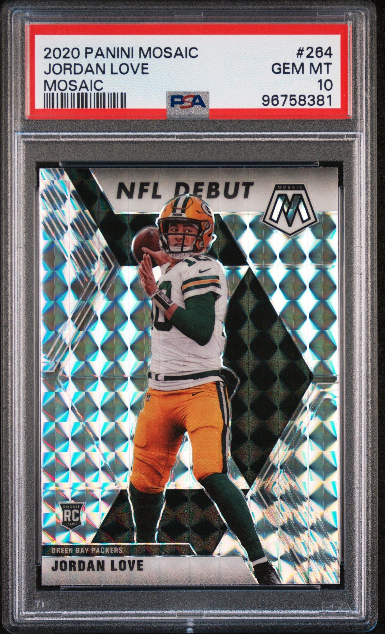 2020 Panini Mosaic 264 Jordan Love Mosaic PSA 10 Graded Card