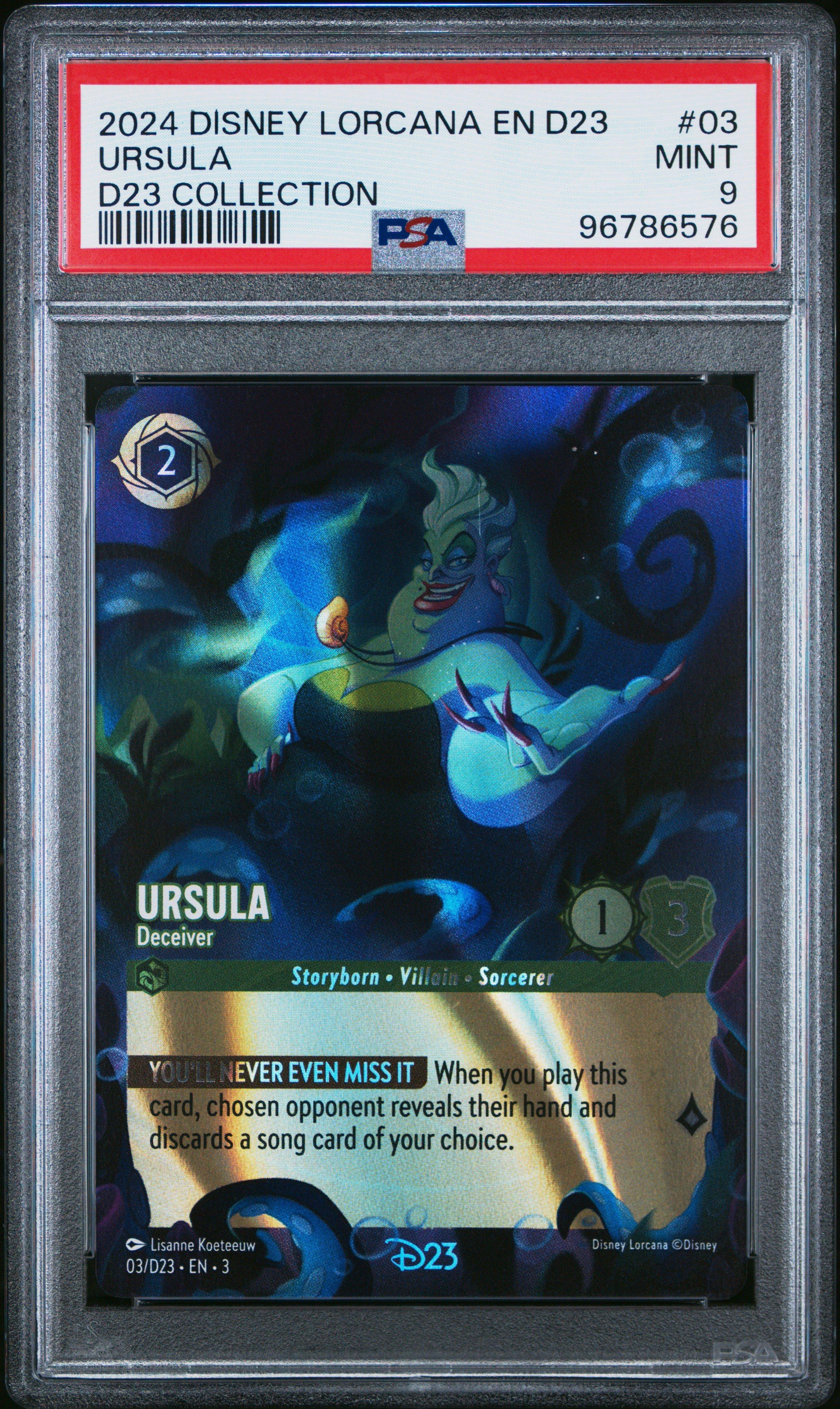 2024 Disney Lorcana En D23-d23 Expo Promo 03 Ursula - Deceiver D23