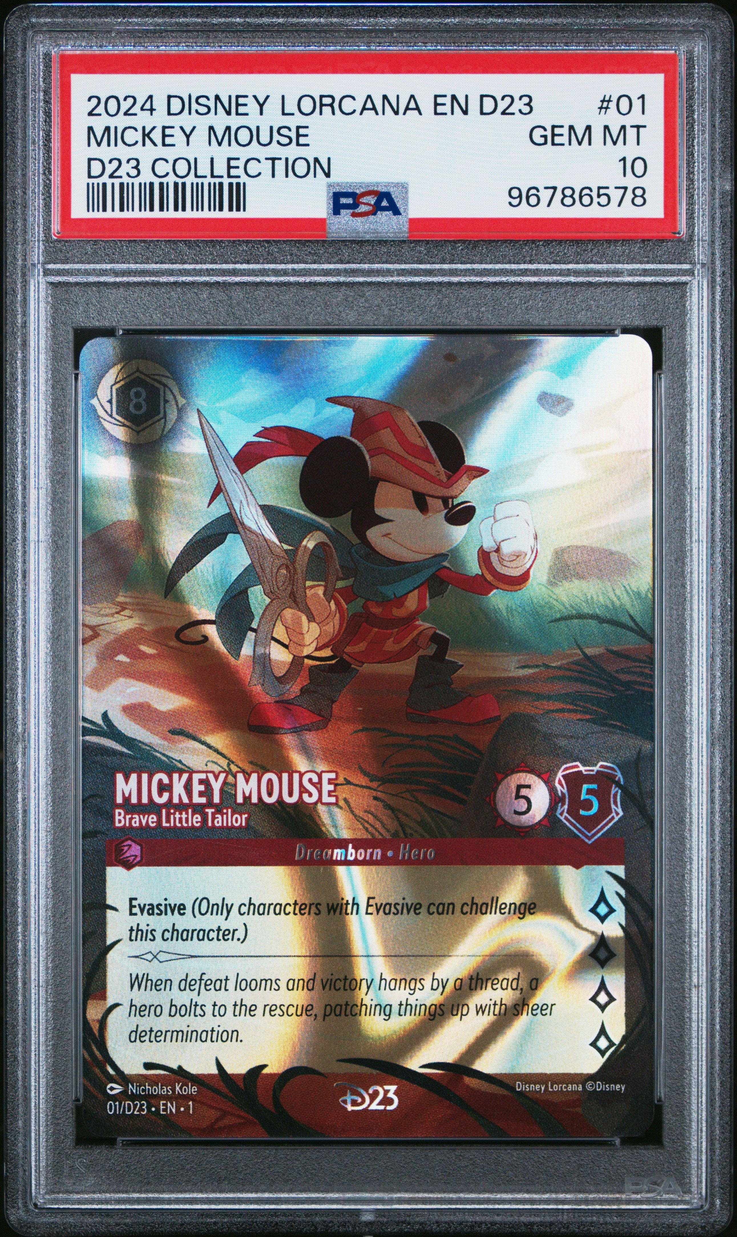 2024 Disney Lorcana En D23-d23 Expo Promo 01 Mickey Mouse - Brave