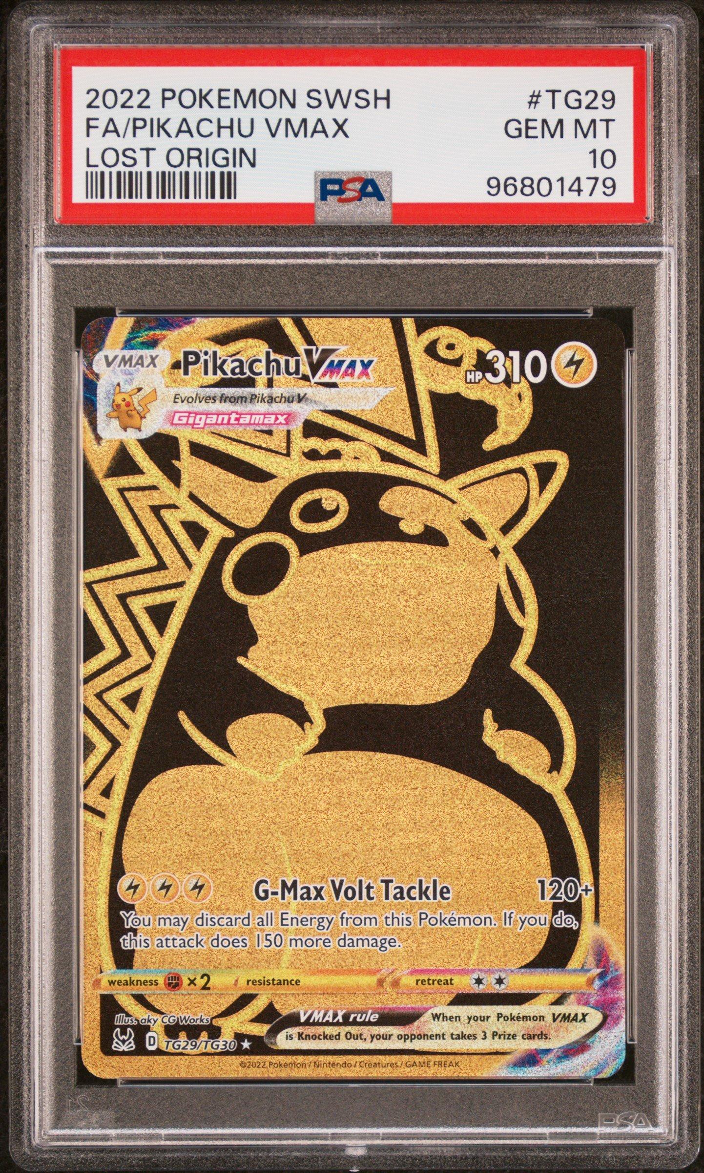 2022 Pokemon Sword & Shield Lost Origin Tg29 Full Art/pikachu Vmax