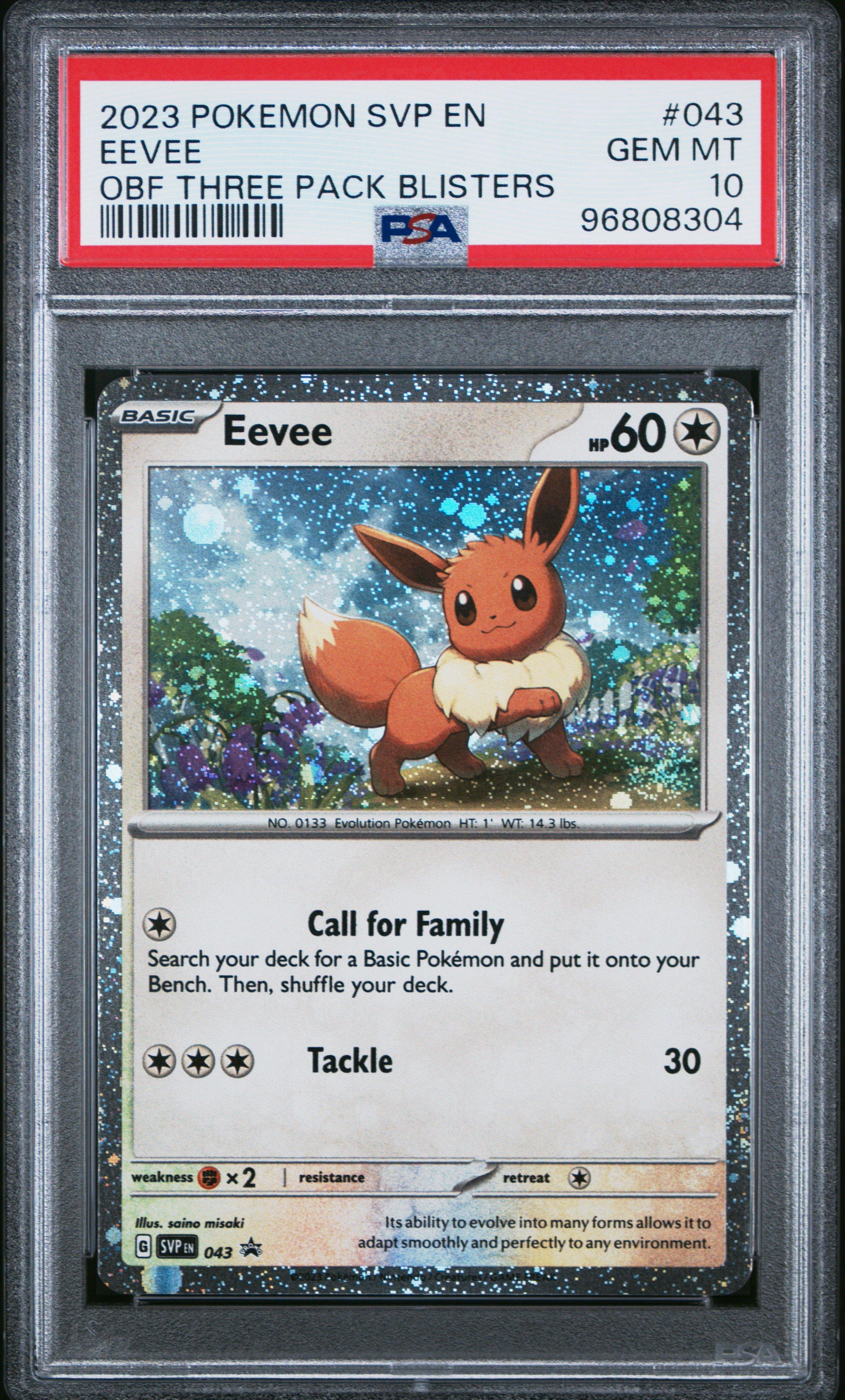 2023 Pokemon Svp En-sv Black Star Promo 043 Eevee Obsidian Flames