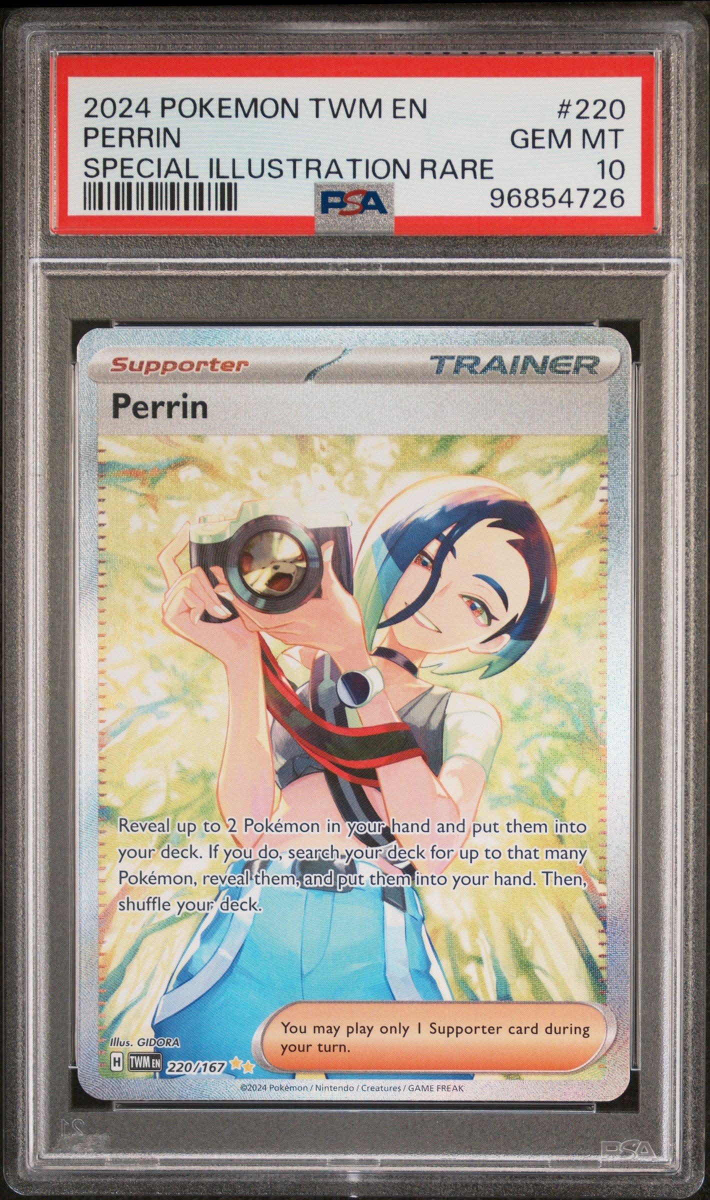 2024 Pokemon Twm En-twilight Masquerade 220 Perrin Special Illustration  Rare PSA 10 Graded Card | GameStop