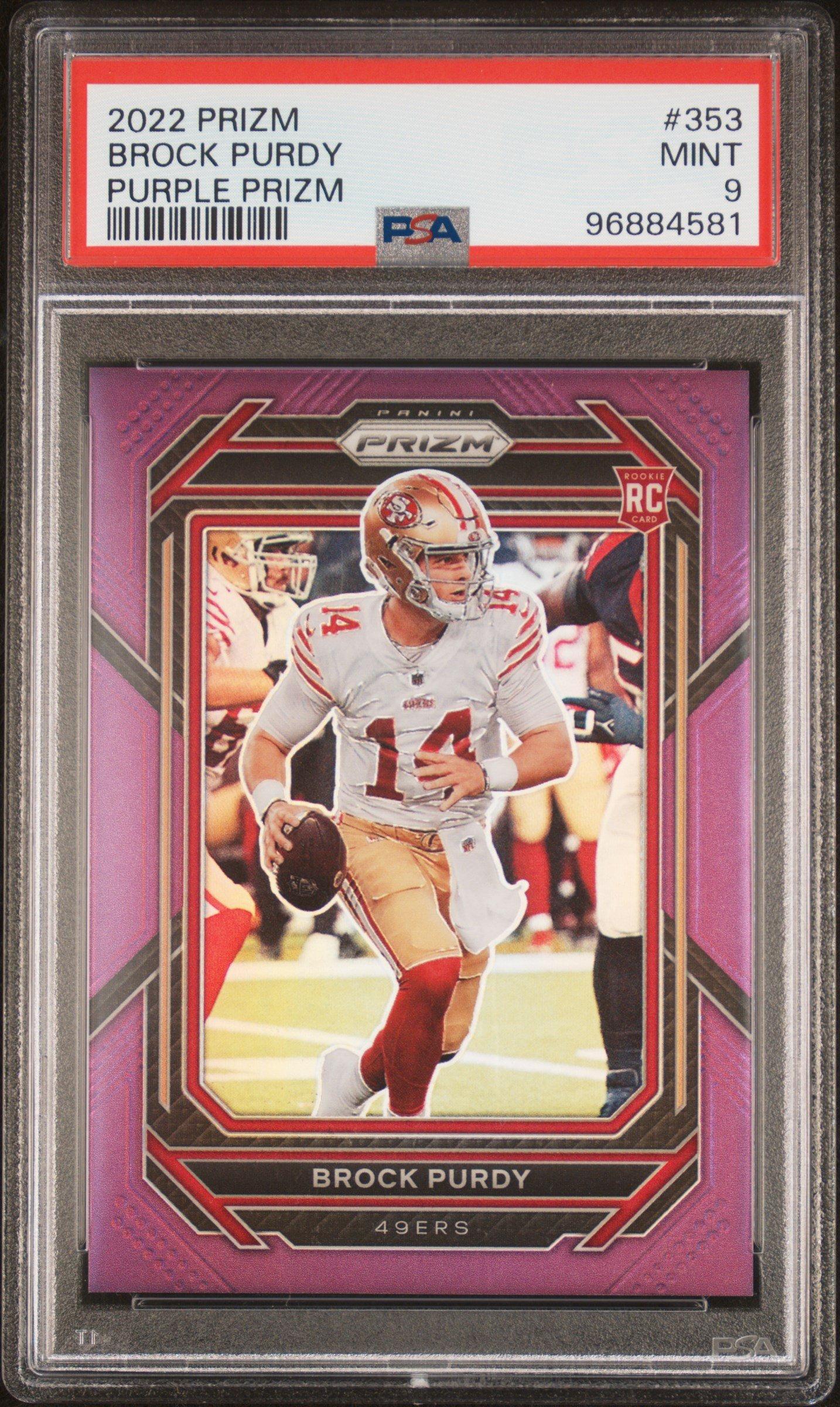 2022 Panini Prizm 353 Brock Purdy Purple Prizm PSA 9 Graded Card | GameStop