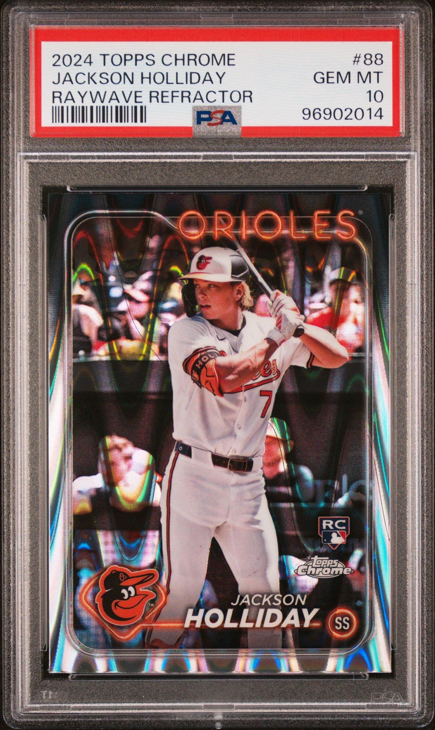 2024 Topps Chrome 88 Jackson Holliday Raywave PSA 10