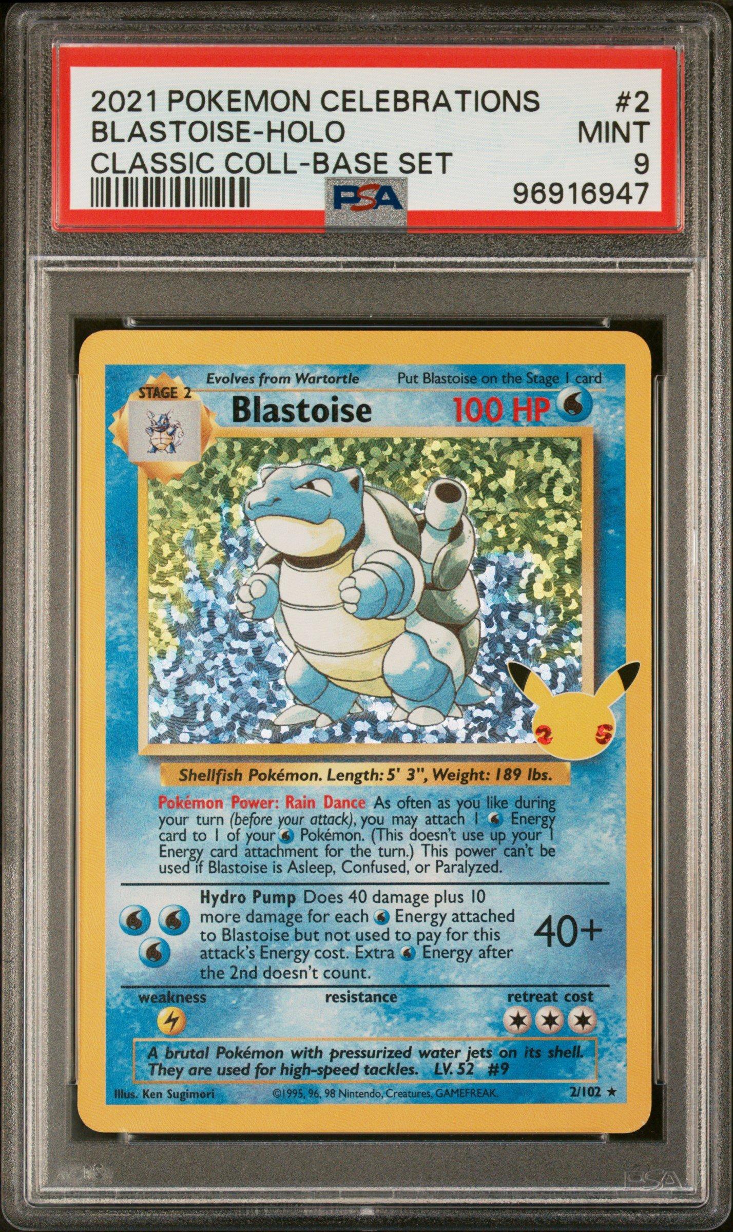 2021 Pokemon Celebrations Classic Collection 2 Blastoise-holo PSA 9