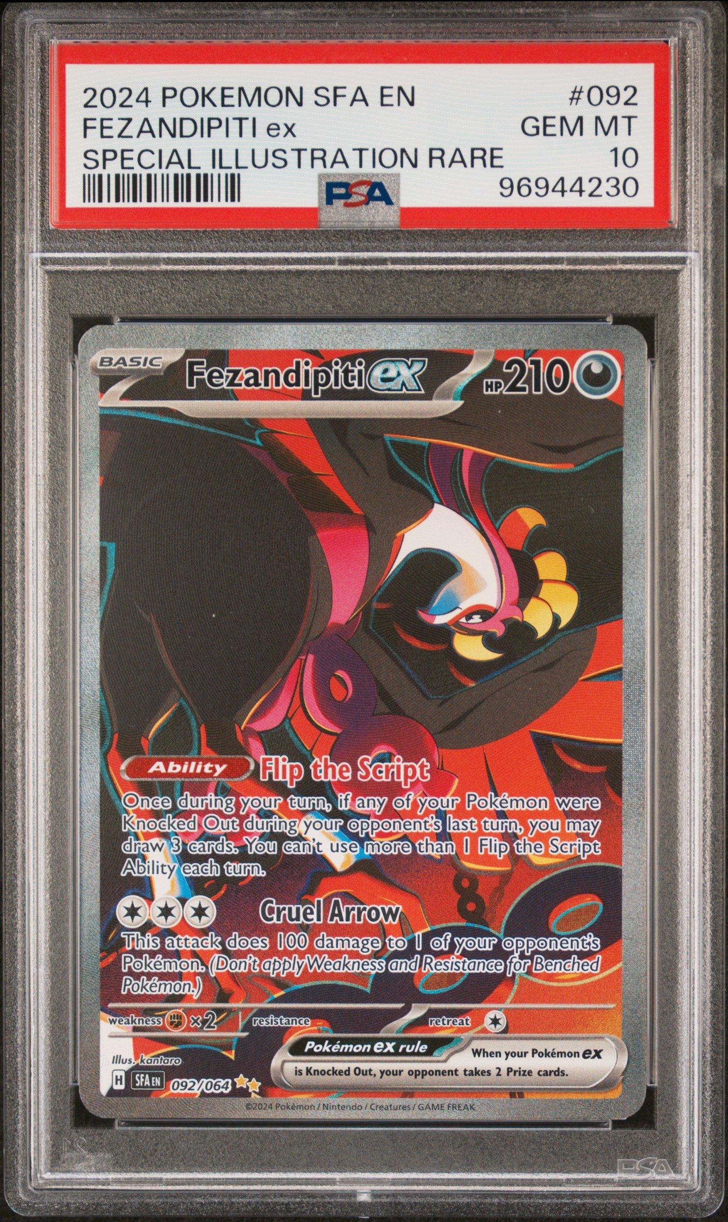 2024 Pokemon Sfa En-Shrouded Fable 092 Fezandipiti Ex Special Illustration Rare PSA 10