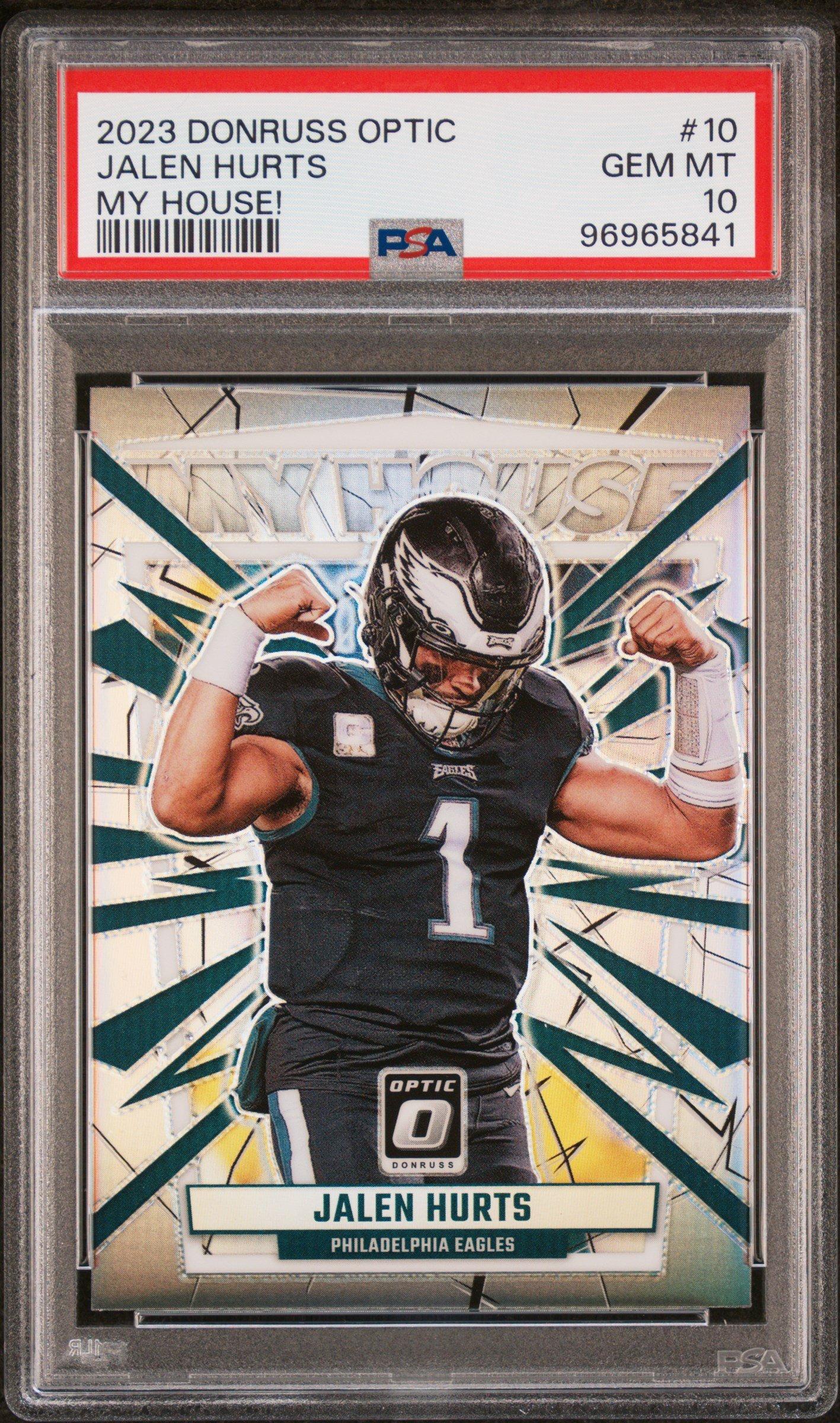 2023 Panini Donruss Optic My House! 10 Jalen Hurts PSA 10