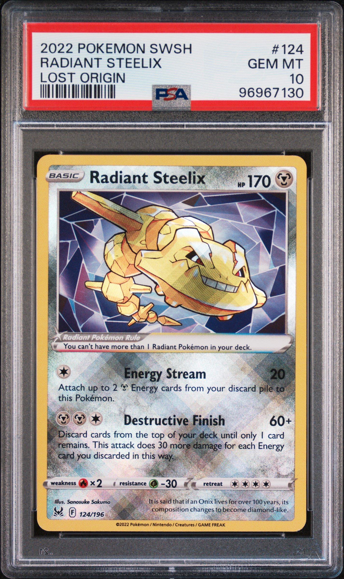 2021 Pokemon Sword & Shield Fusion Strike 124 Radiant Steelix PSA