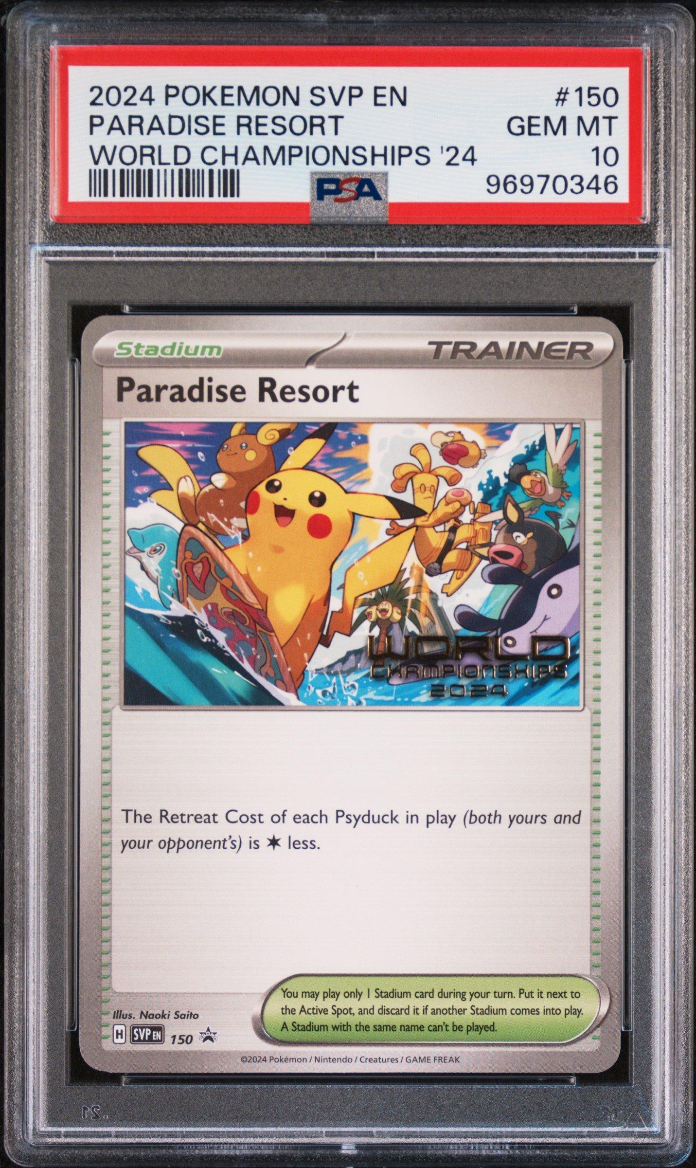 2024 Pokemon Svp En-sv Black Star Promo 150 Paradise Resort World  Championships 2024 PSA 10 Graded Card | GameStop