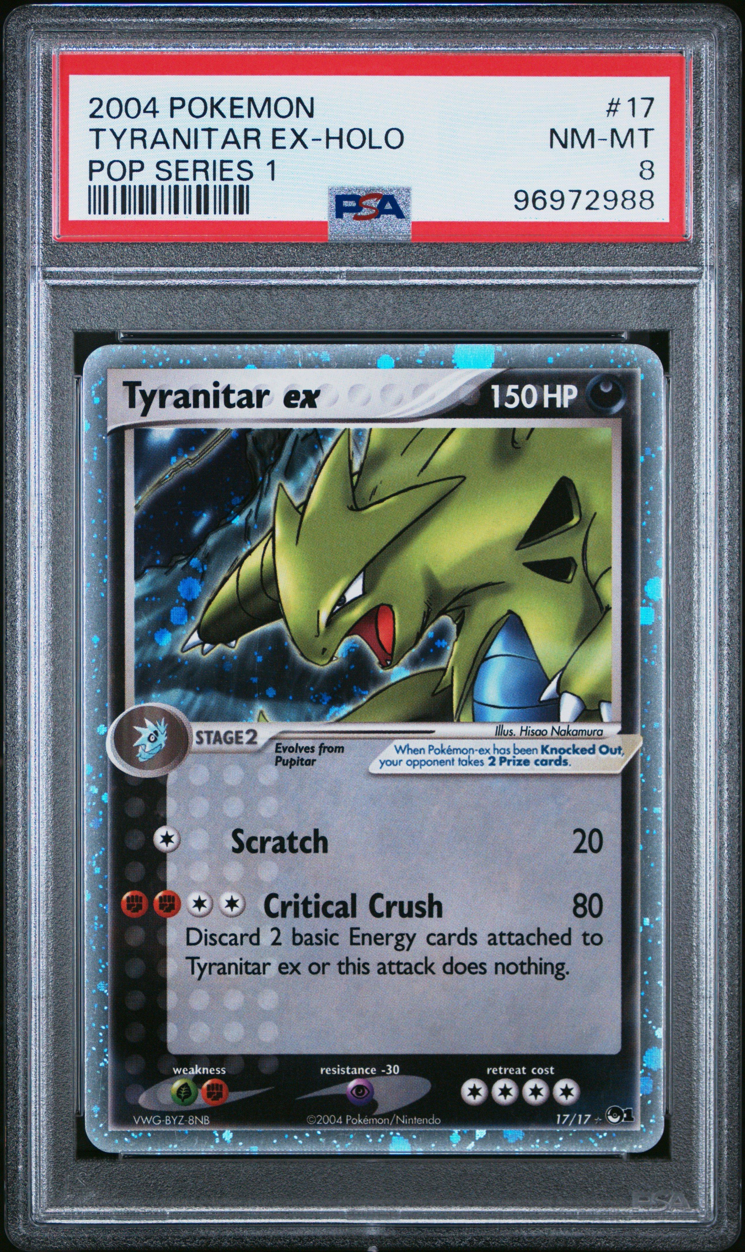 2004 Pokemon Pop Series 1 17 Tyranitar Ex-holo PSA 8 | GameStop