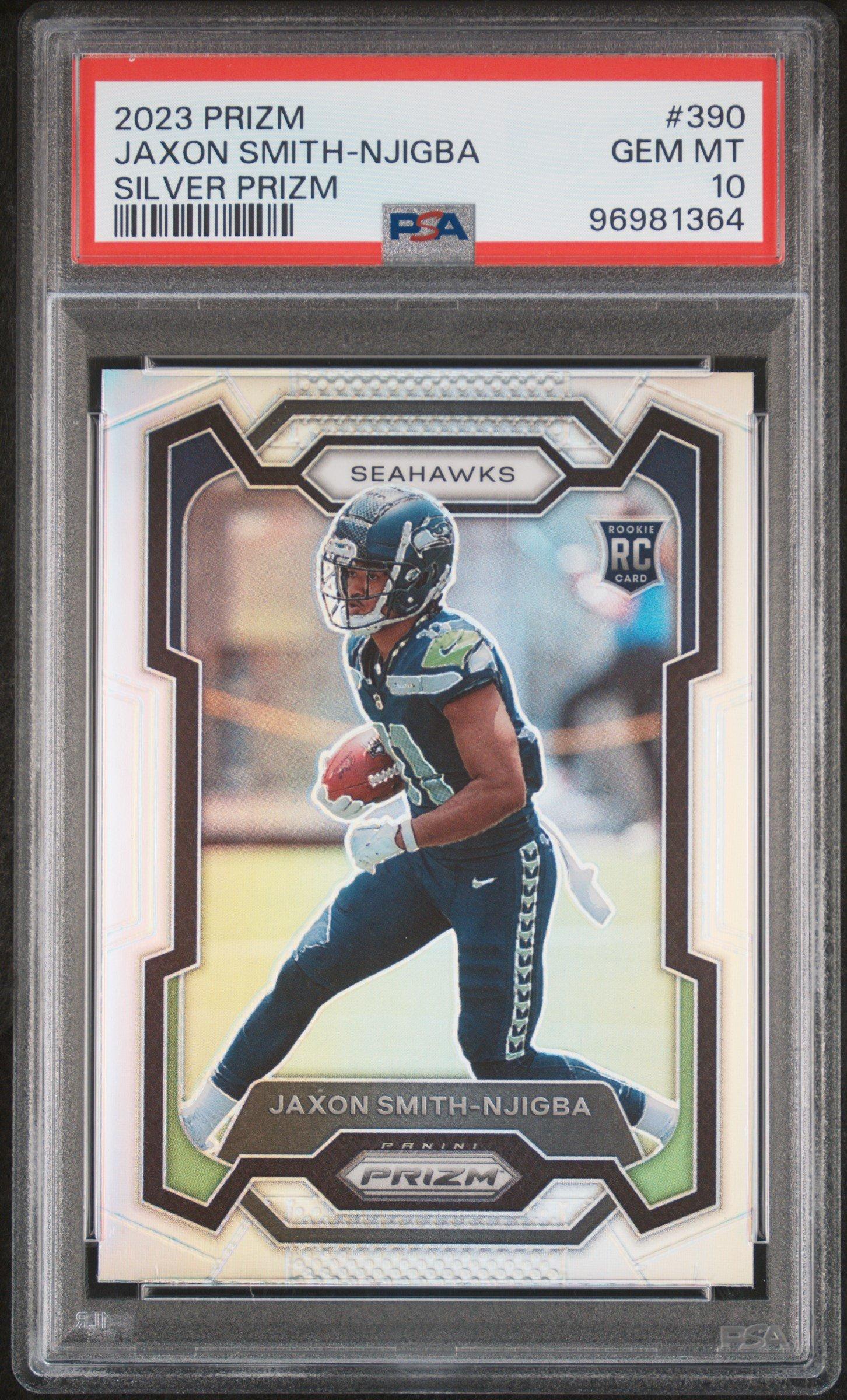 2023 Panini Prizm 390 Jaxon Smith-njigba Silver Prizm PSA 10