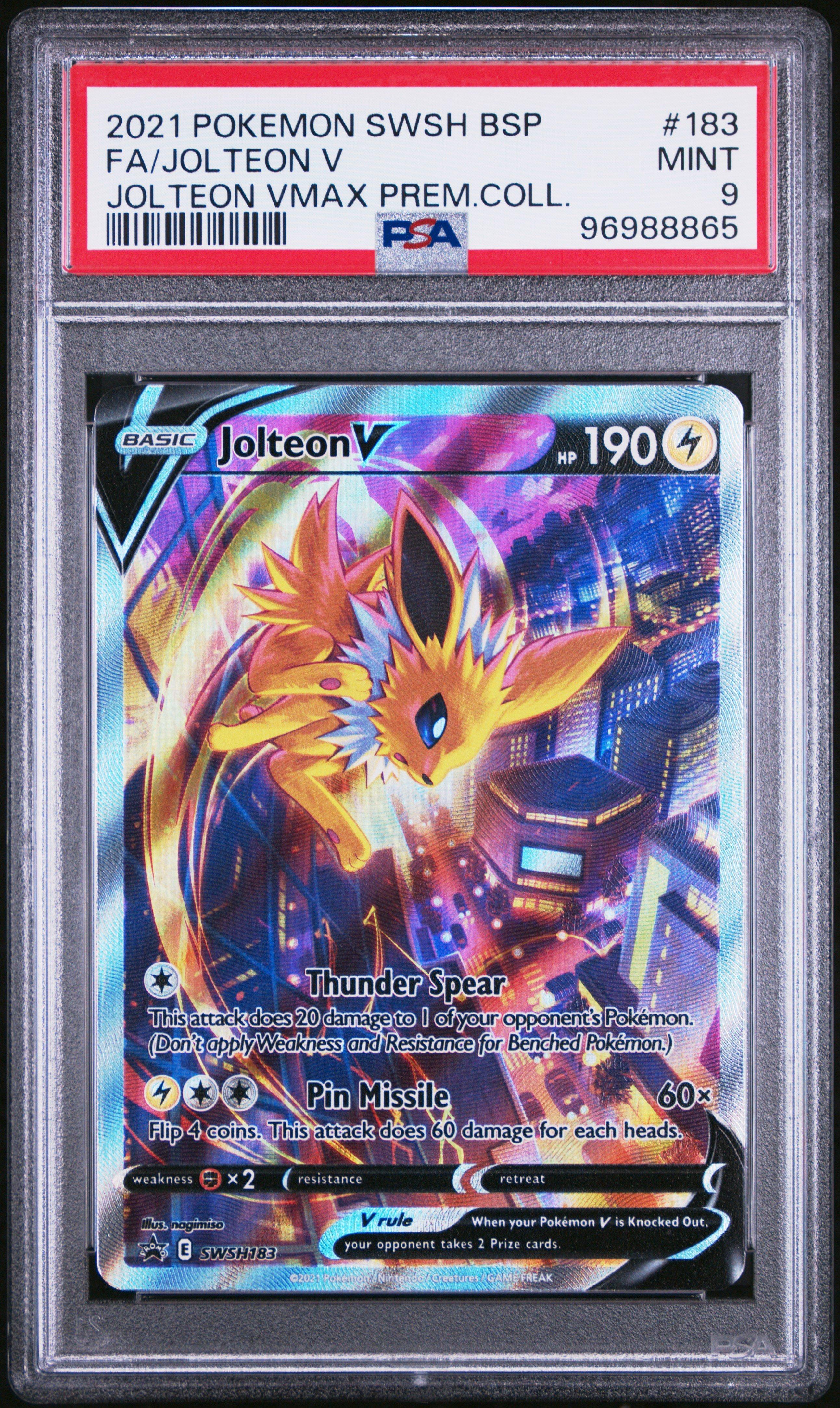 2021 Pokemon Swsh Black Star Promo 183 Full Art/jolteon V Jolteon