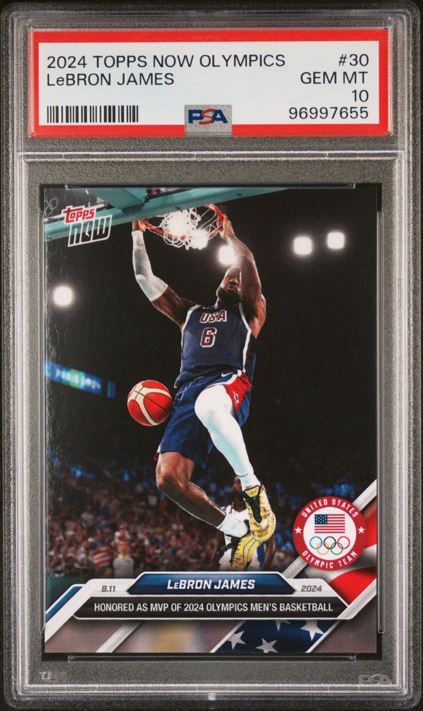 2024 Topps Now Olympic Games Lebron James PSA 10