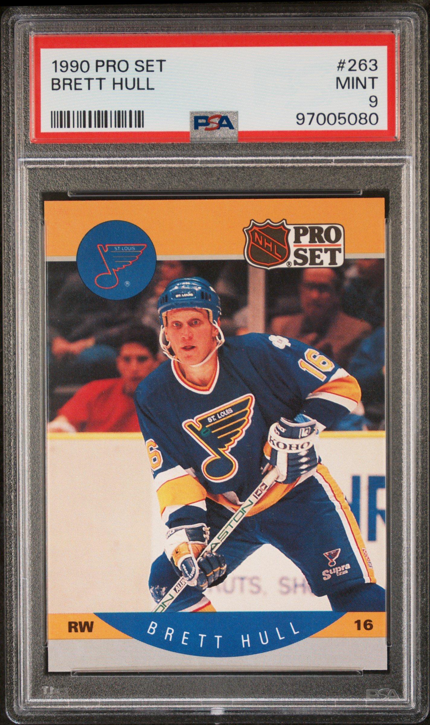 1990 Pro Set 263 Brett Hull PSA 9