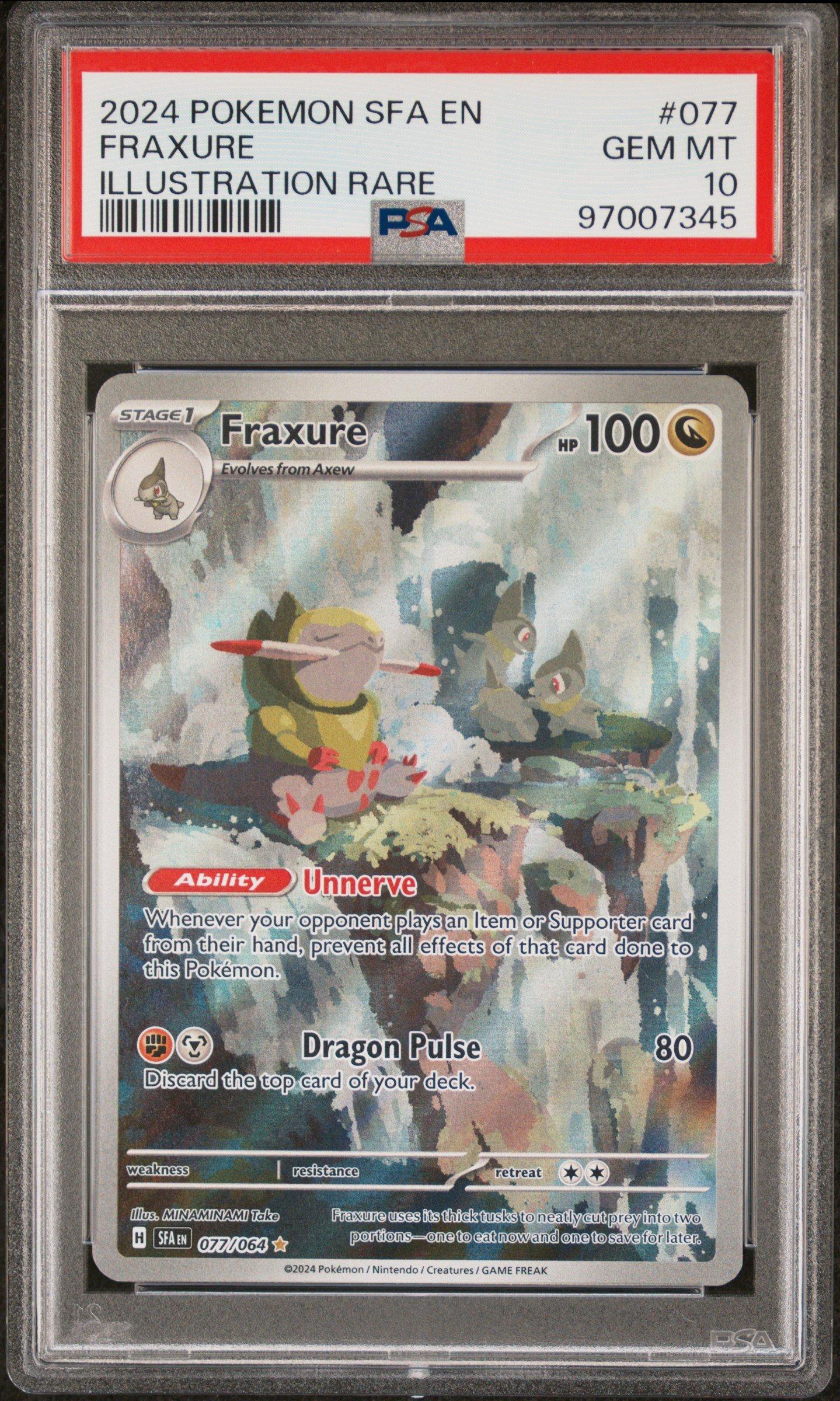 2024 Pokemon Sfa En-shrouded Fable 077 Fraxure Illustration Rare