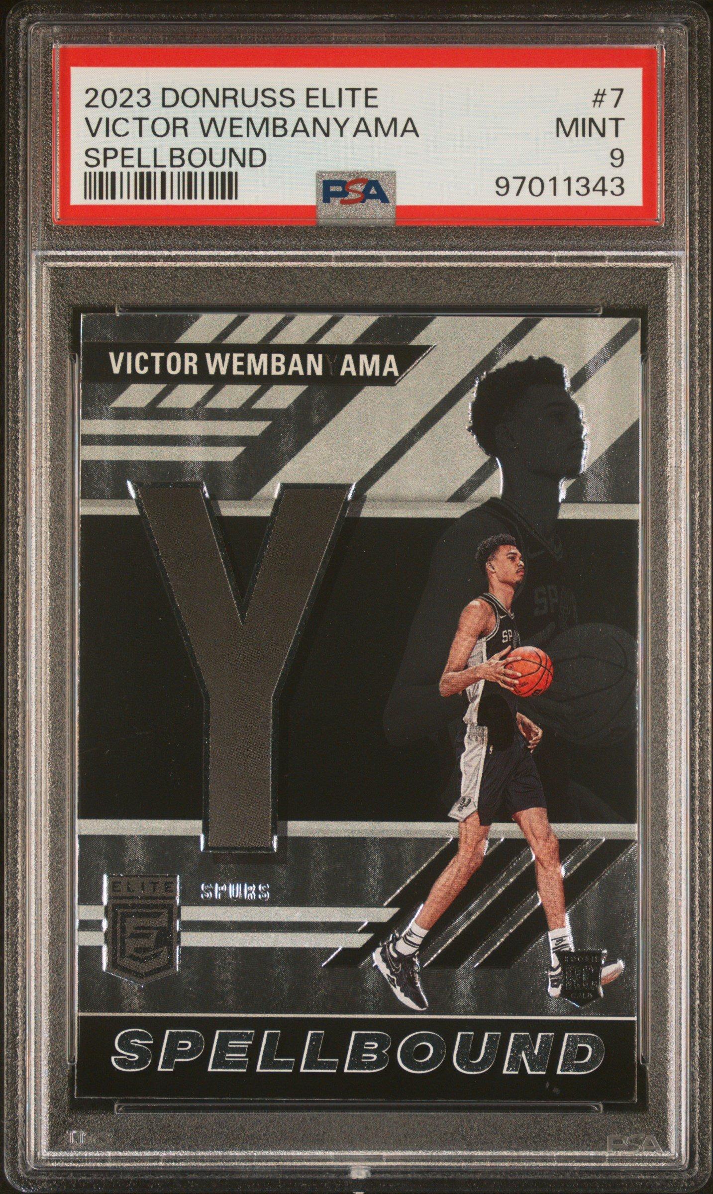 2023 Panini Donruss Elite Spellbound 7 Victor Wembanyama PSA 9