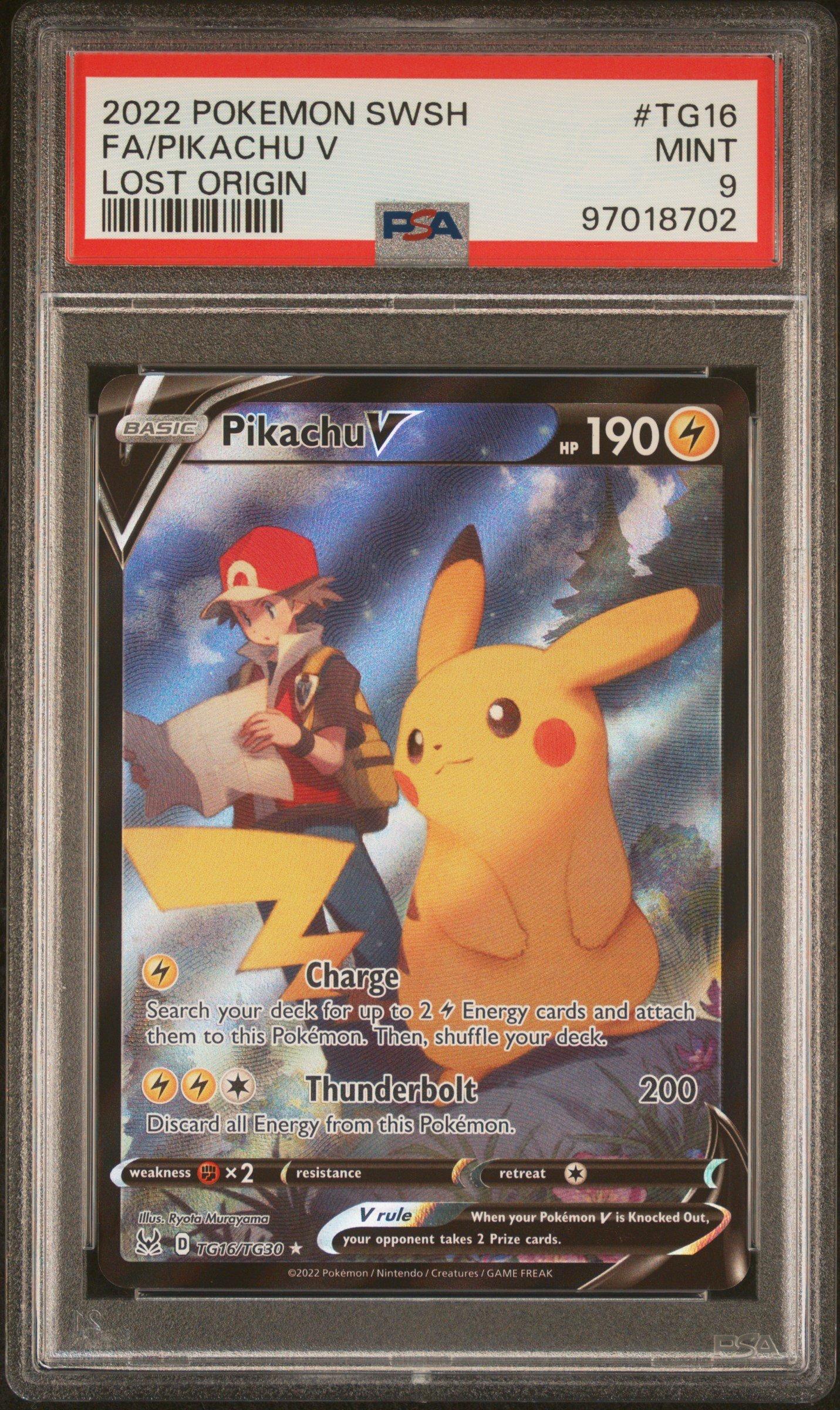 2022 Pokemon Sword & Shield Lost Origin Tg16 Full Art/pikachu V